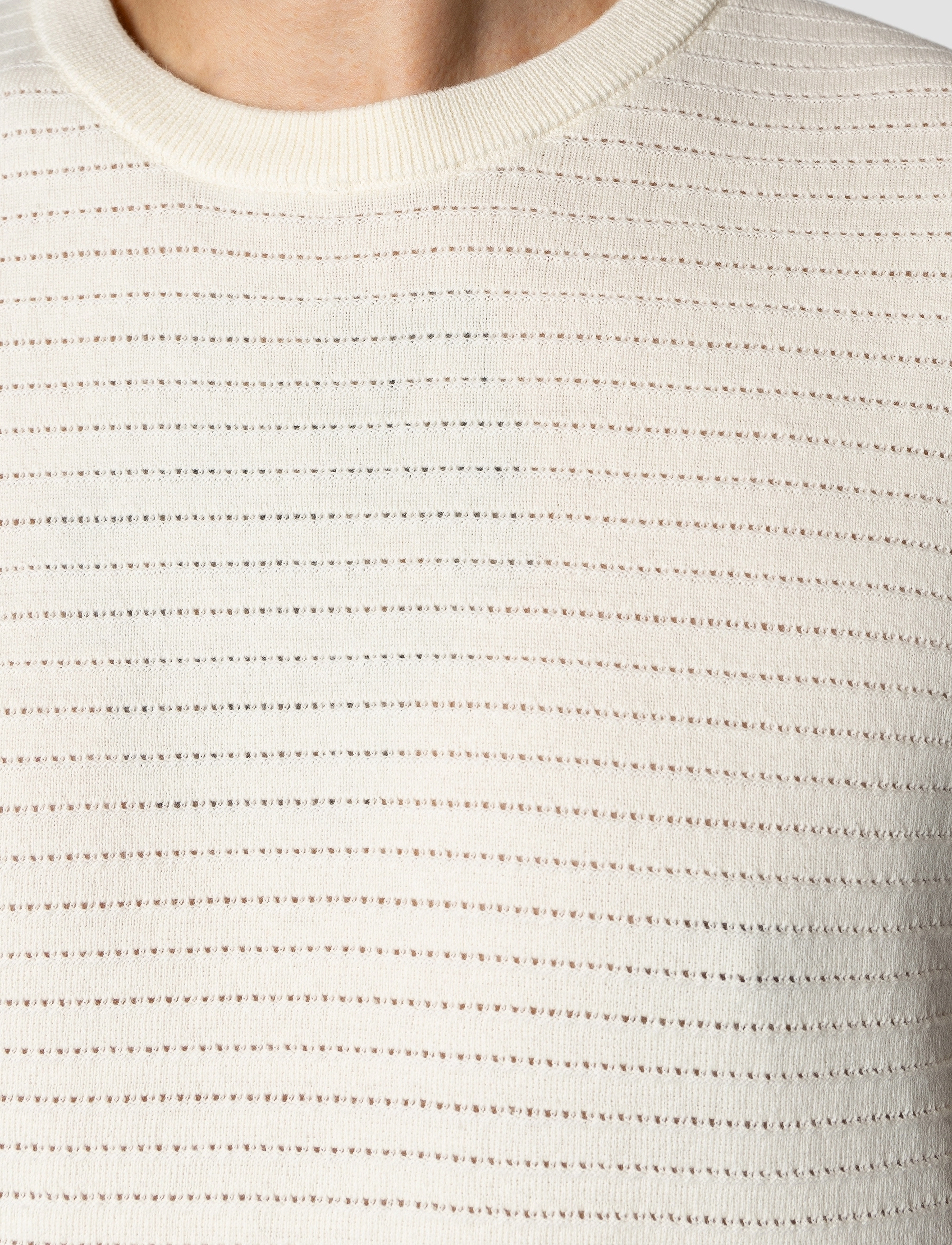Clean Cut Copenhagen - Owen knitted t-shirt - t-krekli ar īsām piedurknēm - ecru - 3