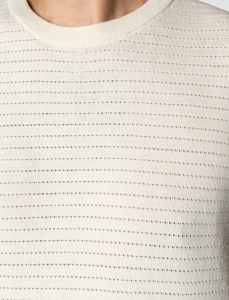 Clean Cut Copenhagen - Owen knitted t-shirt - t-krekli ar īsām piedurknēm - ecru - 3
