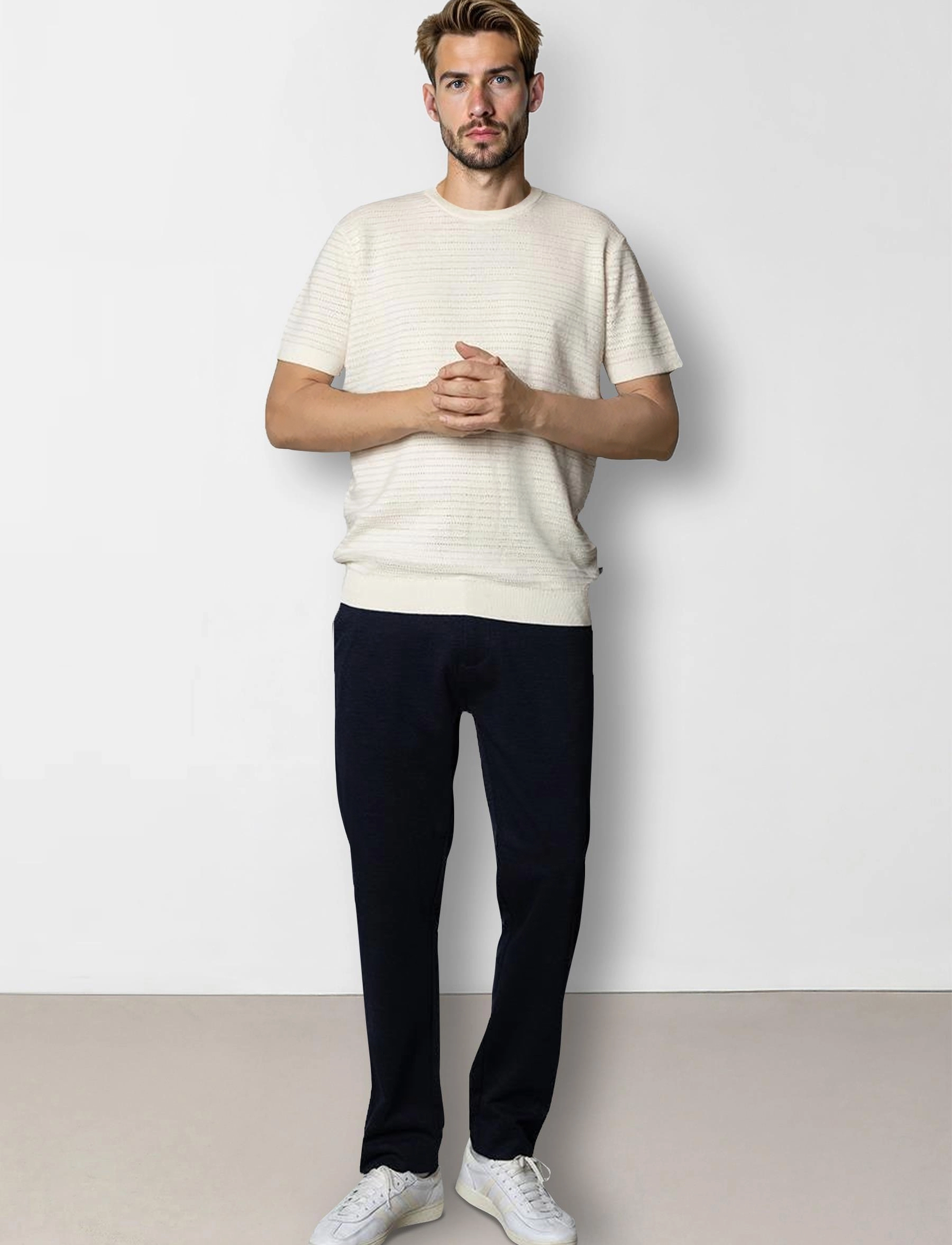 Clean Cut Copenhagen - Owen knitted t-shirt - t-krekli ar īsām piedurknēm - ecru - 4