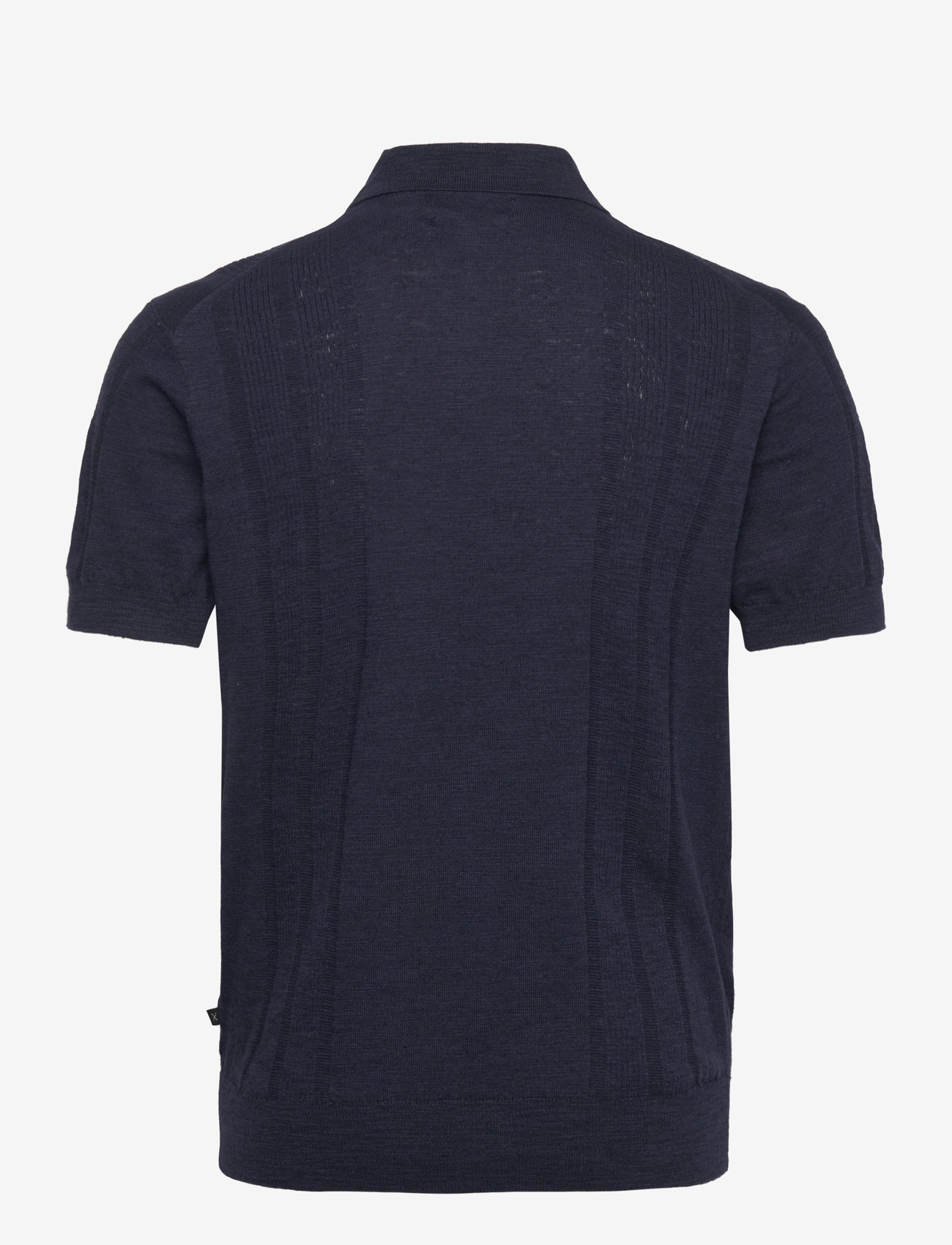 Clean Cut Copenhagen - Jonas knitted polo - short-sleeved polos - navy - 2