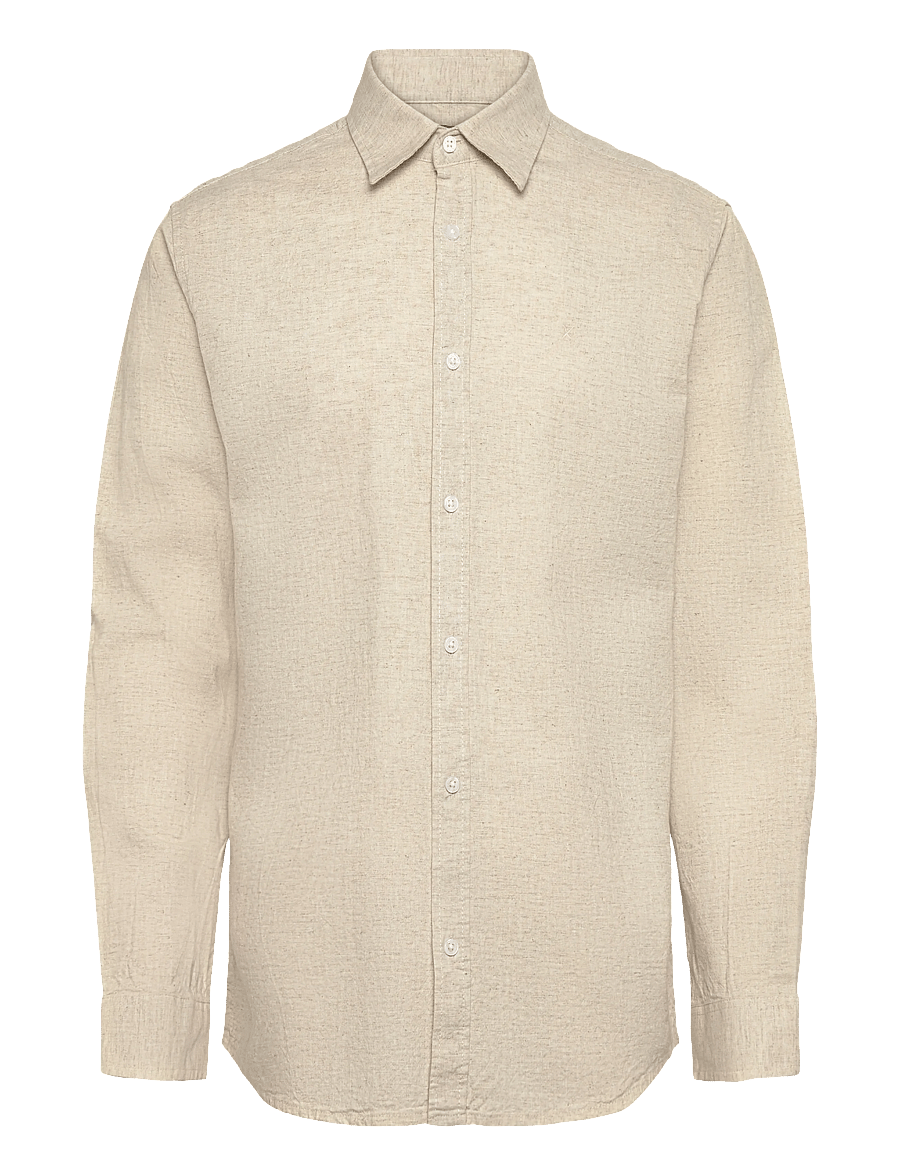 Clean Cut Copenhagen - Luca shirt L/S - pellavakauluspaidat - light beige - 1