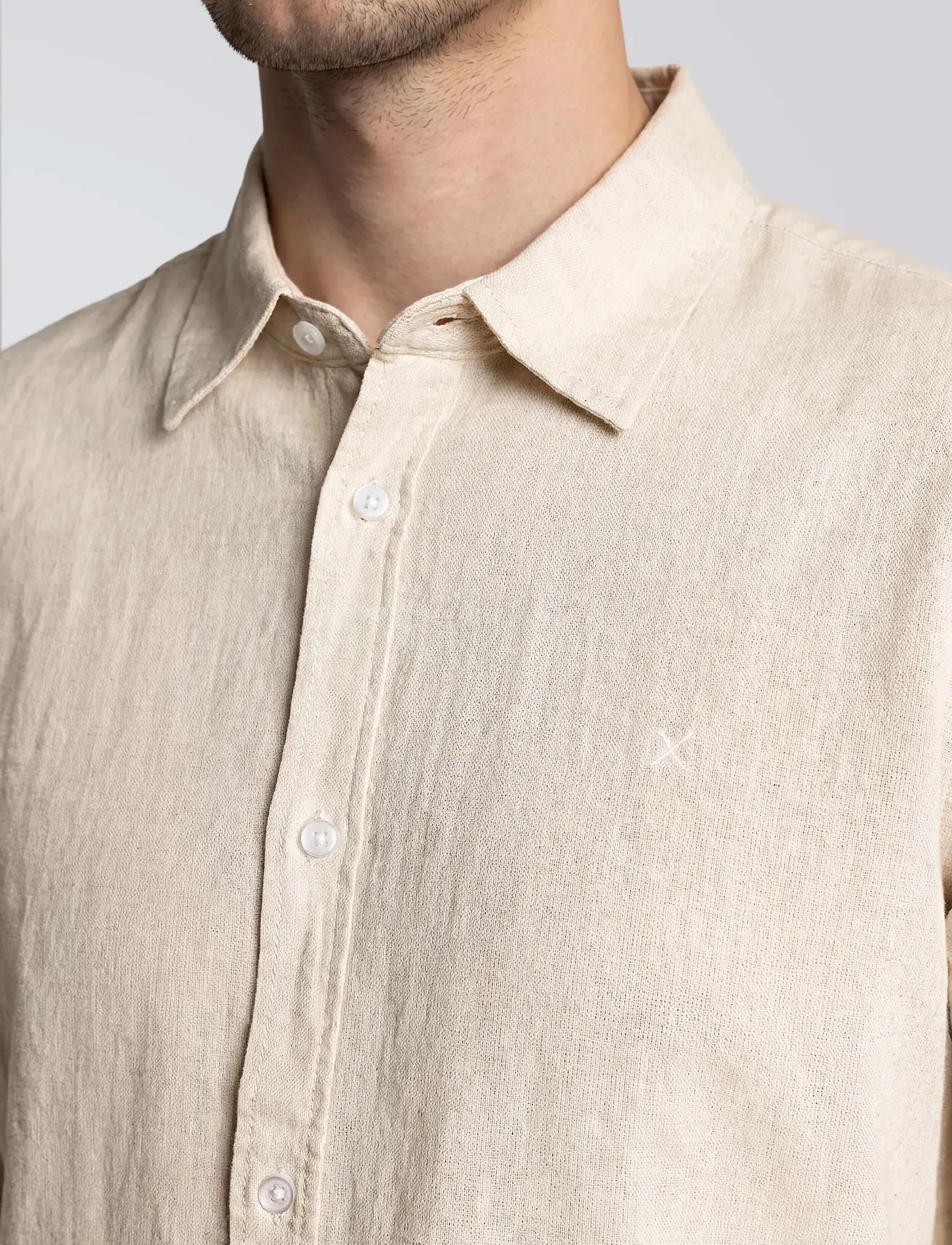 Clean Cut Copenhagen - Luca shirt L/S - linased särgid - light beige - 4