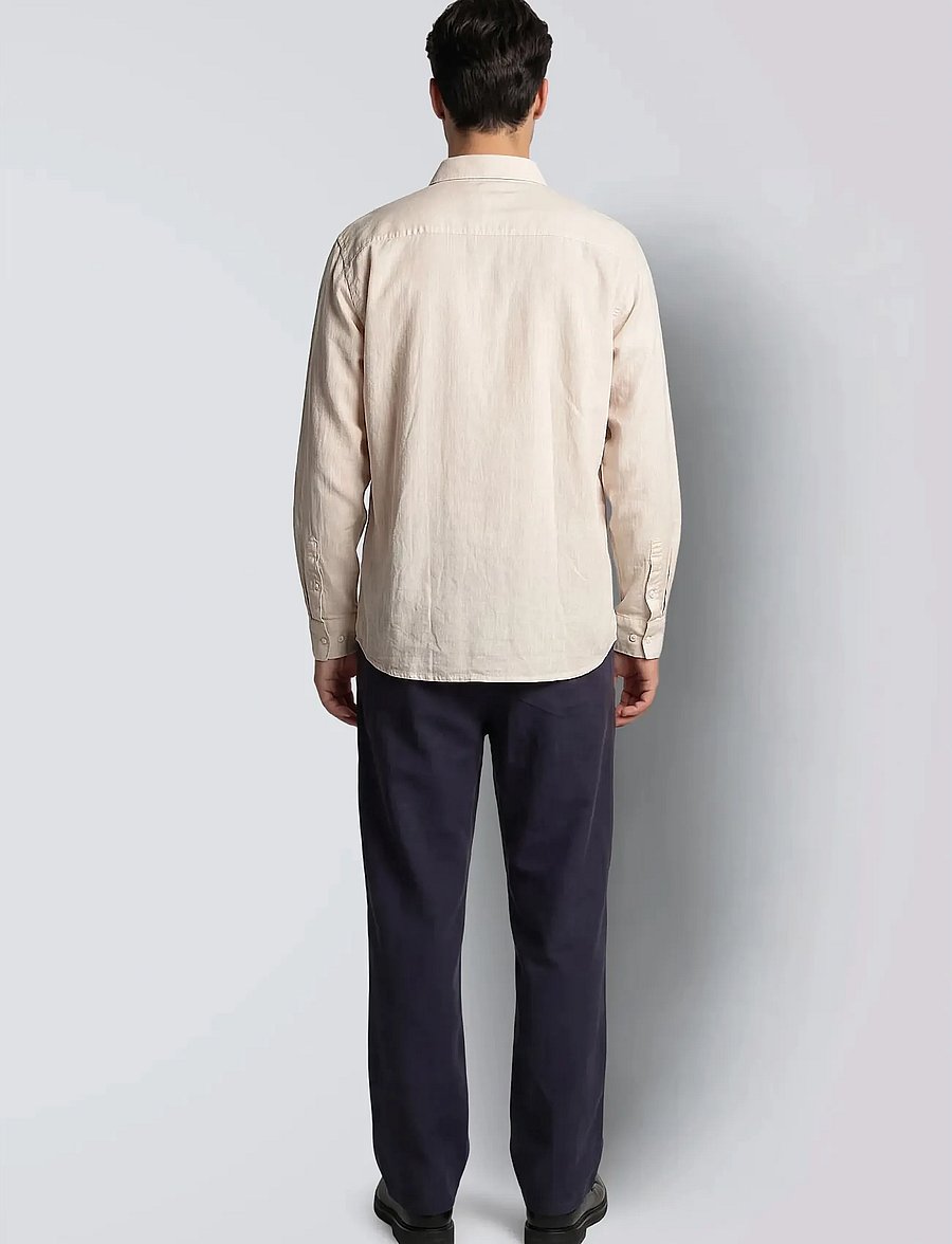 Clean Cut Copenhagen - Luca shirt L/S - pellavakauluspaidat - light beige - 5