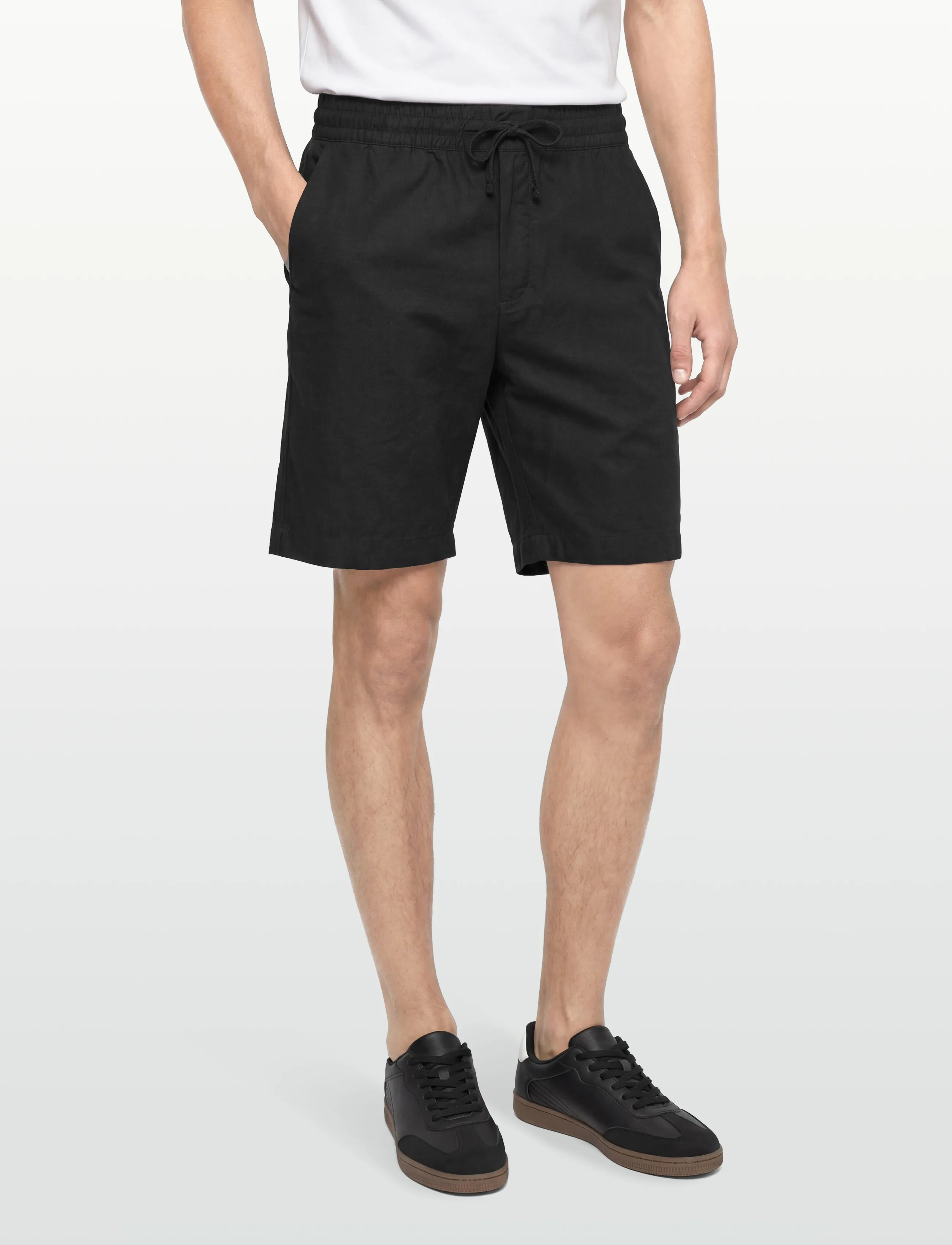Clean Cut Copenhagen - Barcelona Luca shorts - linen shorts - black - 3