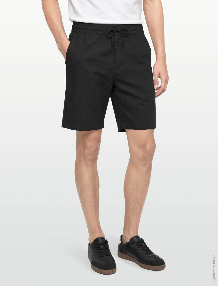 Clean Cut Copenhagen - Barcelona Luca shorts - linneshorts - black - 3