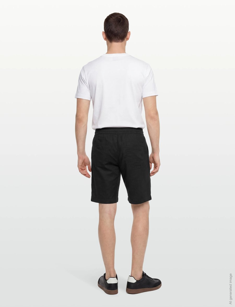 Clean Cut Copenhagen - Barcelona Luca shorts - linneshorts - black - 4