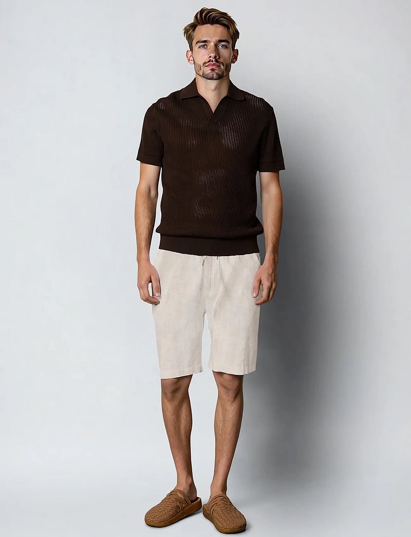 Clean Cut Copenhagen - Barcelona Luca shorts - leinen-shorts - light beige - 3