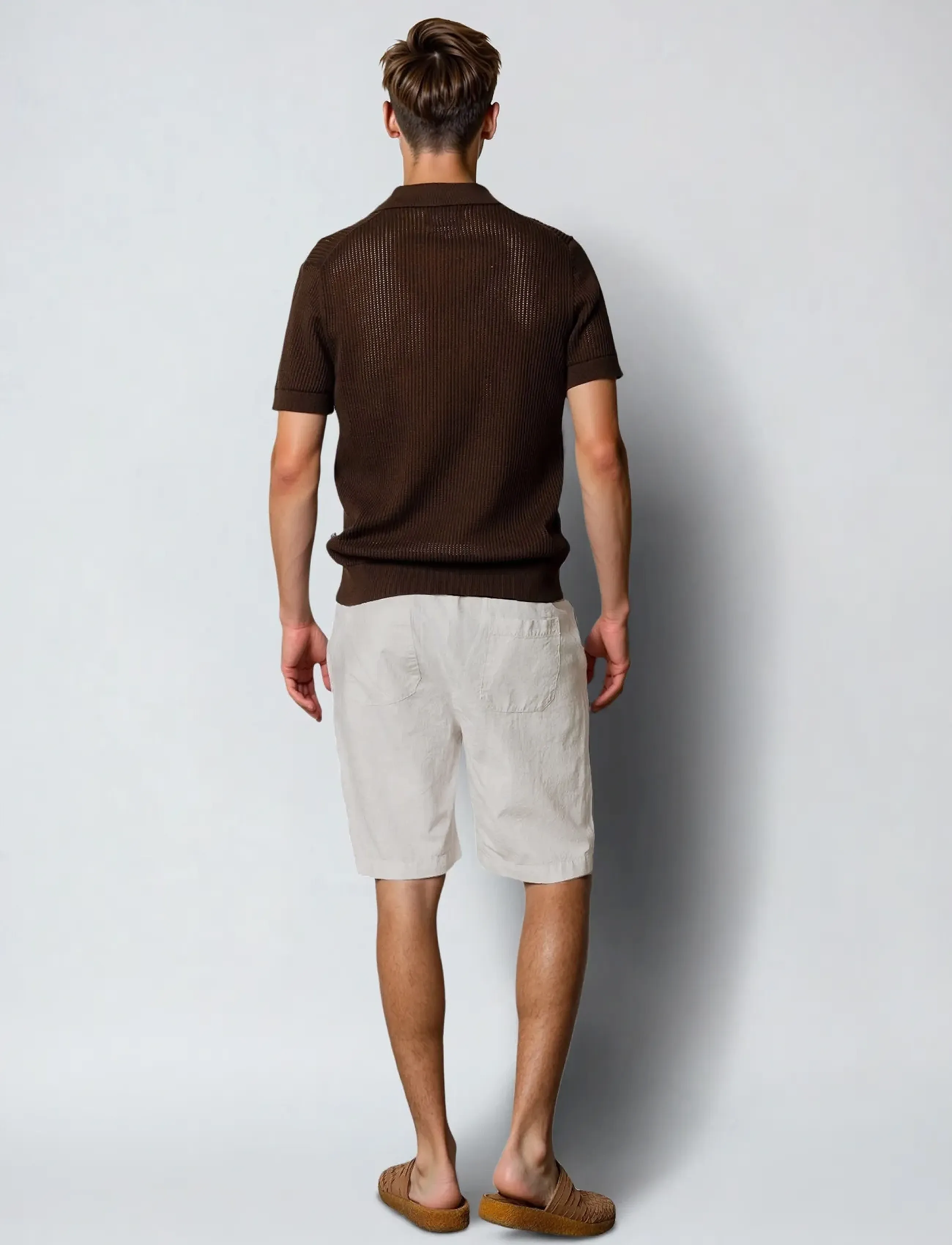 Clean Cut Copenhagen - Barcelona Luca shorts - hörstuttbuxur - light beige - 4