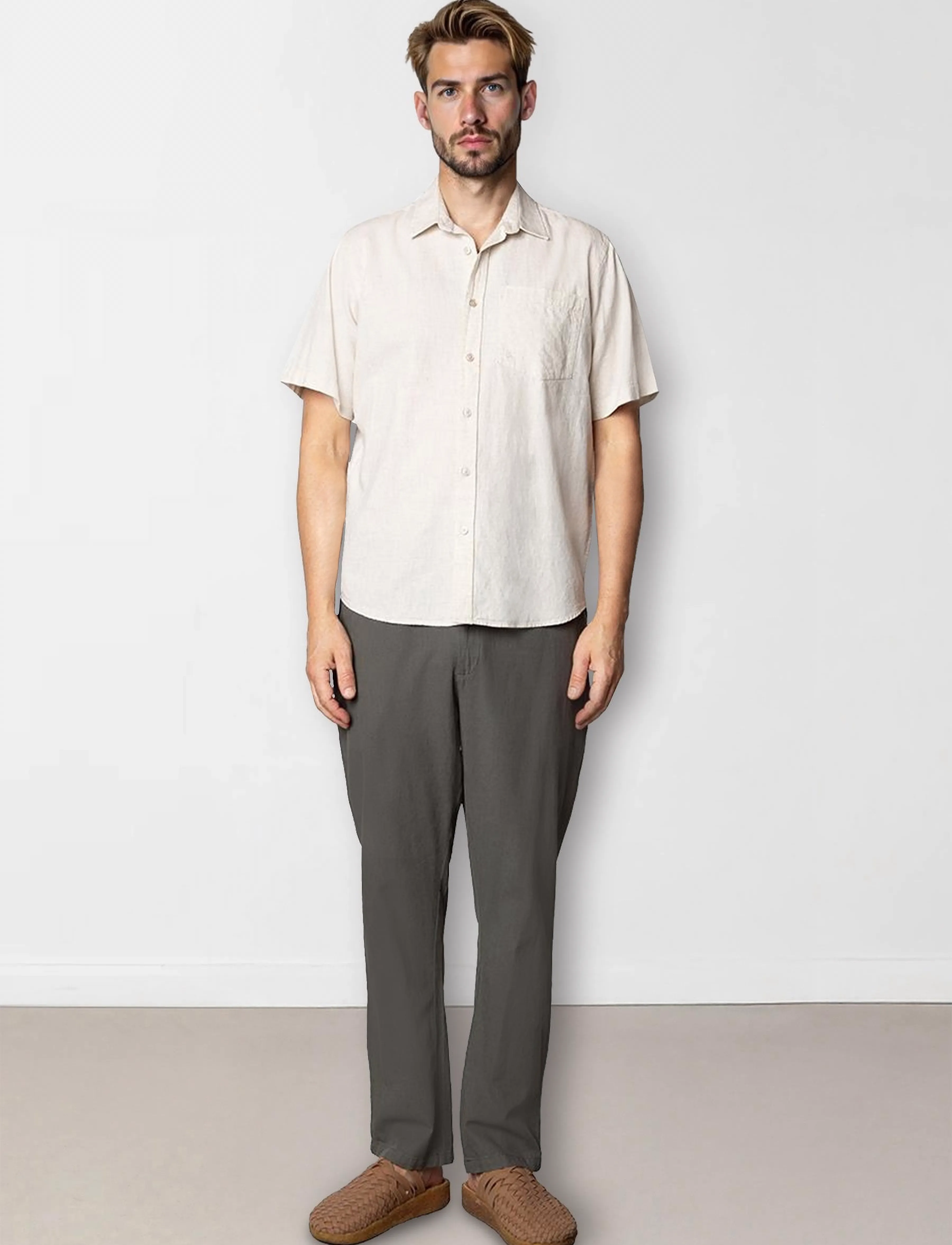 Clean Cut Copenhagen - Barcelona Luca pants - hørbukser - army - 4