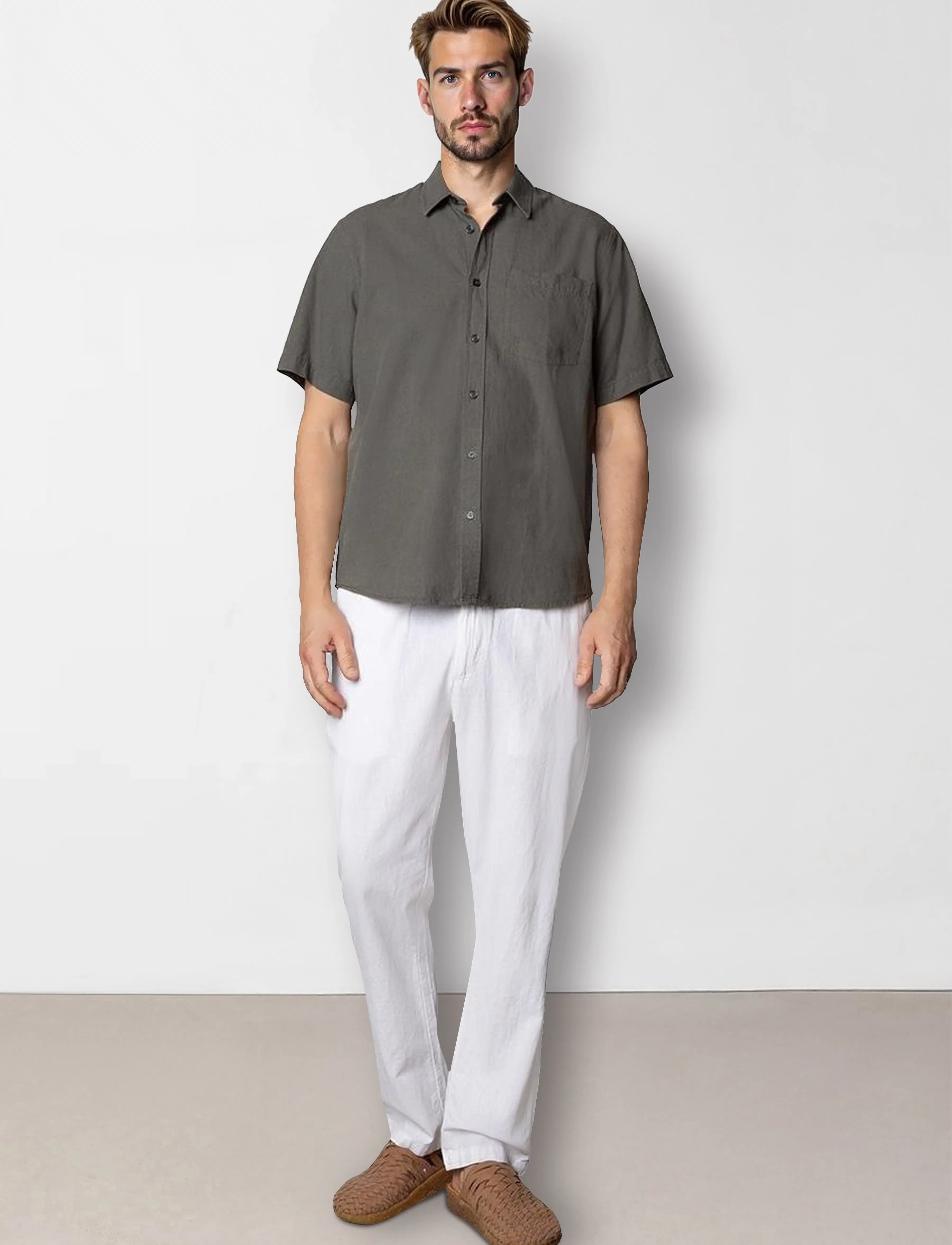 Clean Cut Copenhagen - Barcelona Luca pants - leinenhosen - white - 4