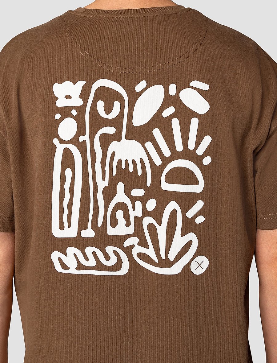 Clean Cut Copenhagen - Michael organic T-shirt - kurzärmelige t-shirts - brown - 2