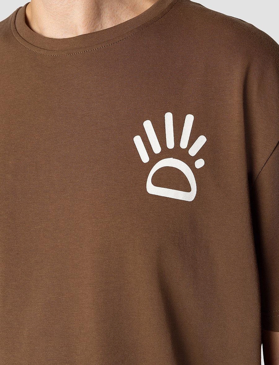 Clean Cut Copenhagen - Michael organic T-shirt - kurzärmelige t-shirts - brown - 3