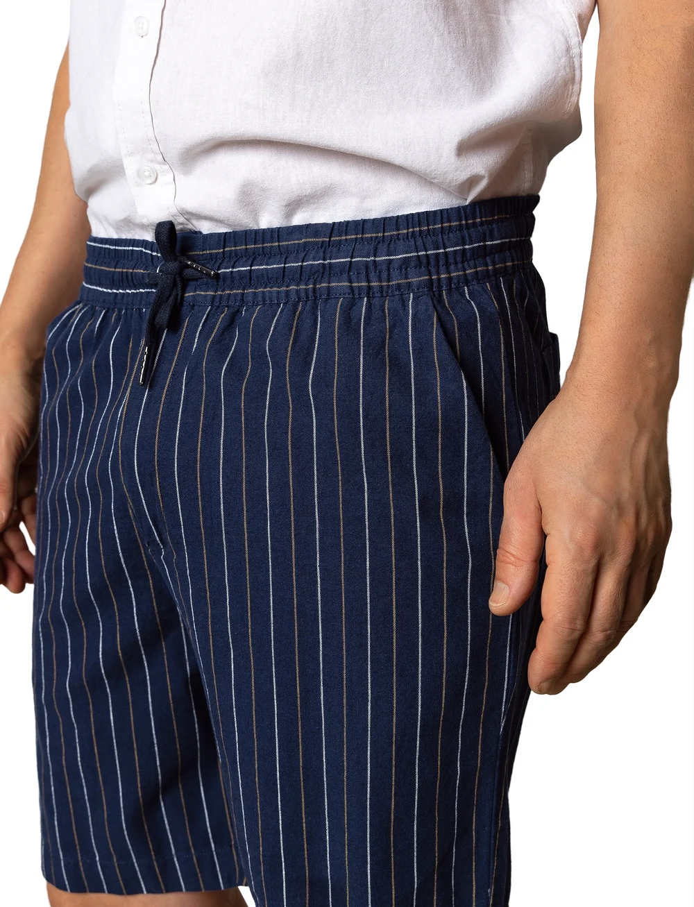 Clean Cut Copenhagen - Barcelona Ran shorts - leinen-shorts - navy stripe - 3