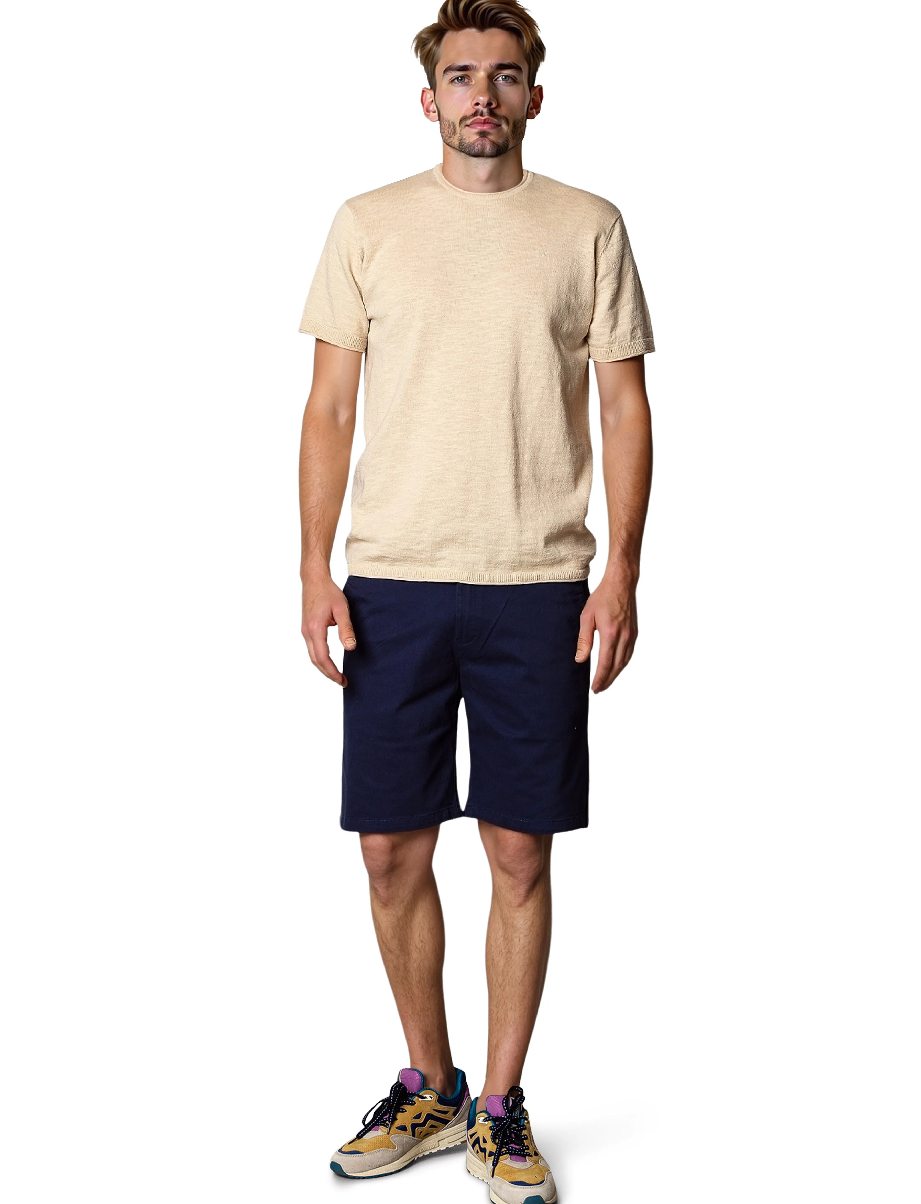 Clean Cut Copenhagen Milano Twill Shorts, M, Marineblau - Chinos Männerswear