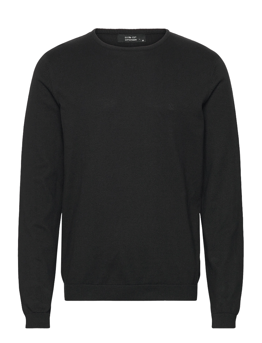 Clean Cut Copenhagen - Claude crewneck knit - rund hals - black - 1