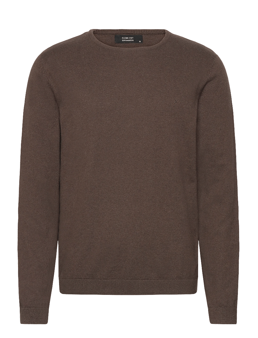 Clean Cut Copenhagen - Claude crewneck knit - rund hals - brown melangÈ - 1