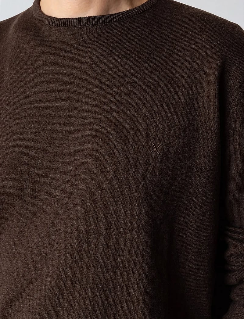 Clean Cut Copenhagen - Claude crewneck knit - rundhalsad - brown melangÈ - 5