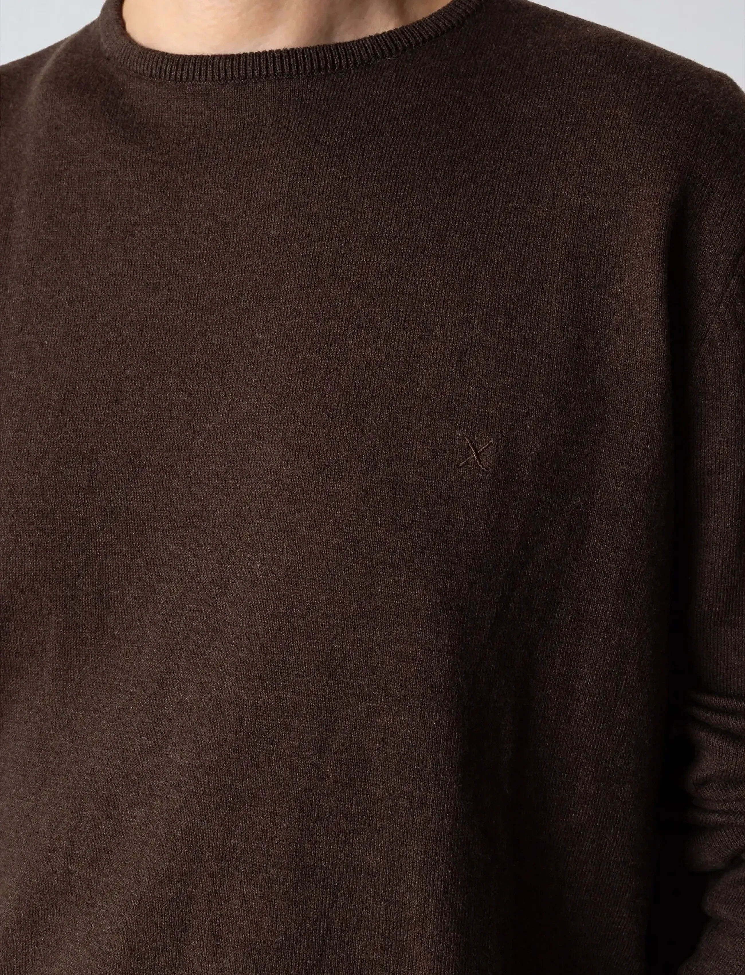 Clean Cut Copenhagen - Claude crewneck knit - rund hals - brown melangÈ - 5