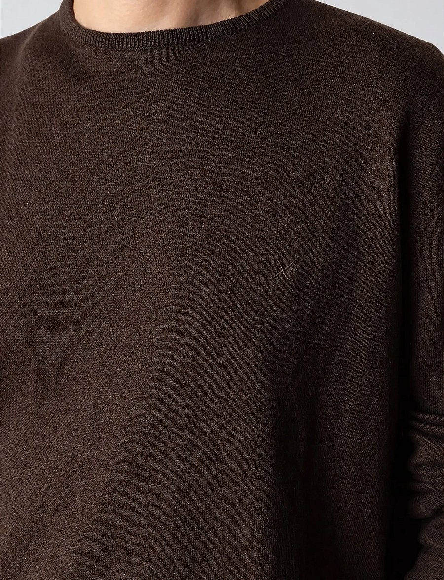 Clean Cut Copenhagen - Claude crewneck knit - rund hals - brown melangÈ - 5
