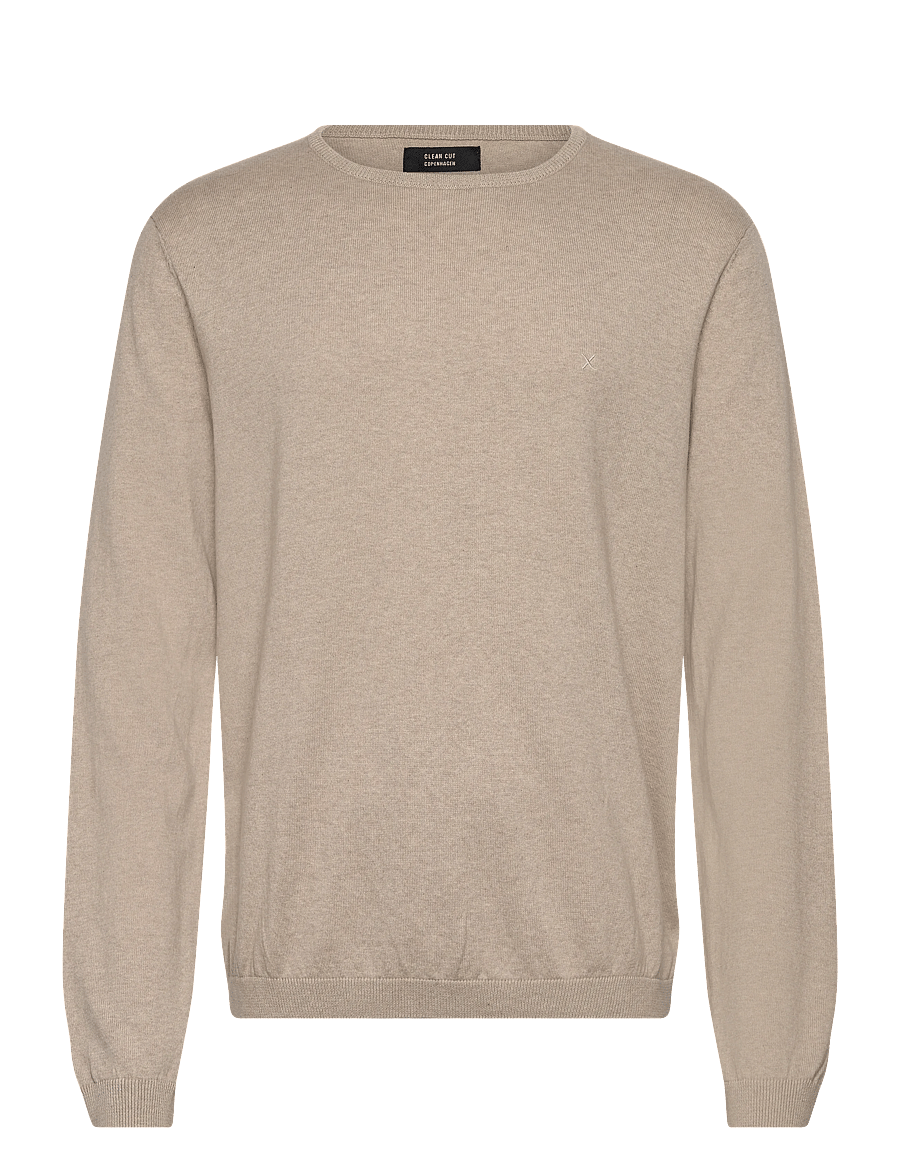 Clean Cut Copenhagen - Claude crewneck knit - Ümara kaelusega - ecru melange - 1