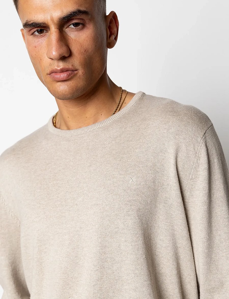 Clean Cut Copenhagen - Claude crewneck knit - Ümara kaelusega - ecru melange - 5
