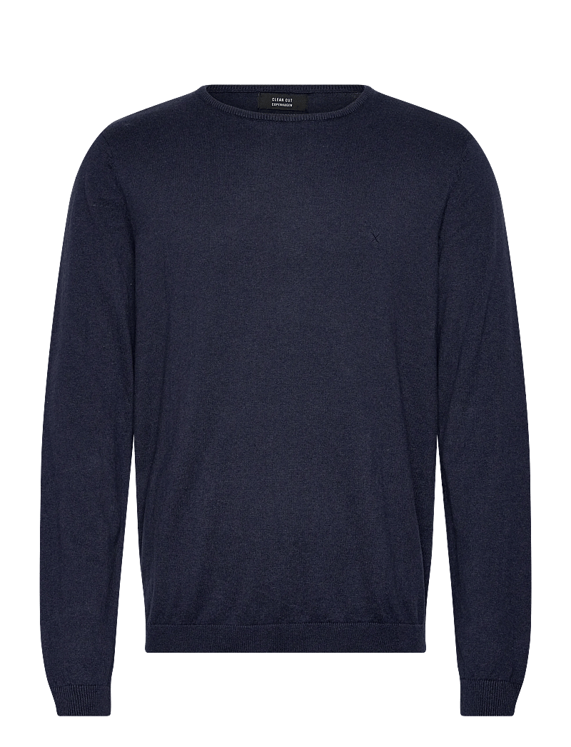 Clean Cut Copenhagen - Claude crewneck knit - rundhalsad - navy melange - 1