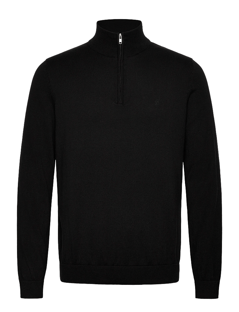 Clean Cut Copenhagen - Claude half-zip knit - half zip-tröjor - black - 1