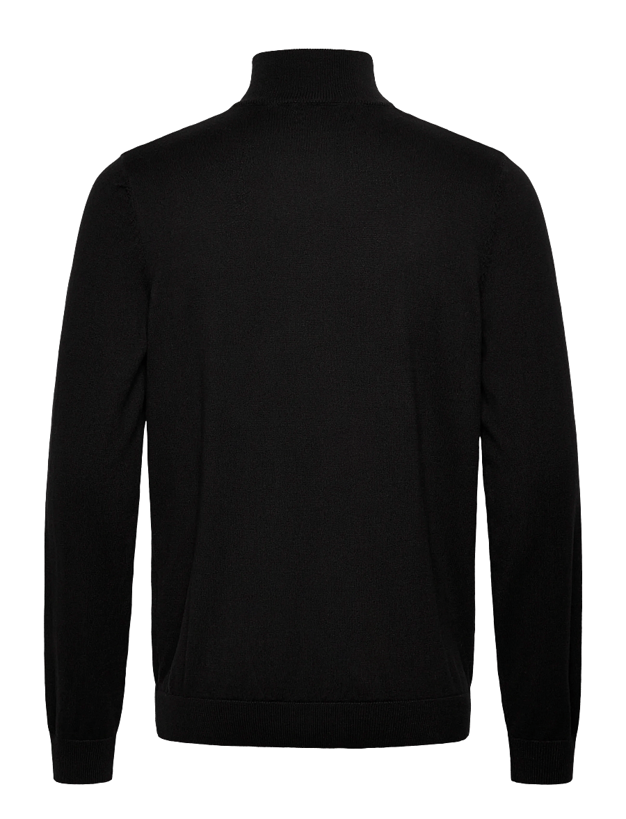 Clean Cut Copenhagen - Claude half-zip knit - half zip jumpers - black - 2