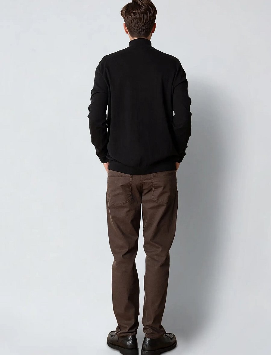 Clean Cut Copenhagen - Claude half-zip knit - half zip jumpers - black - 4