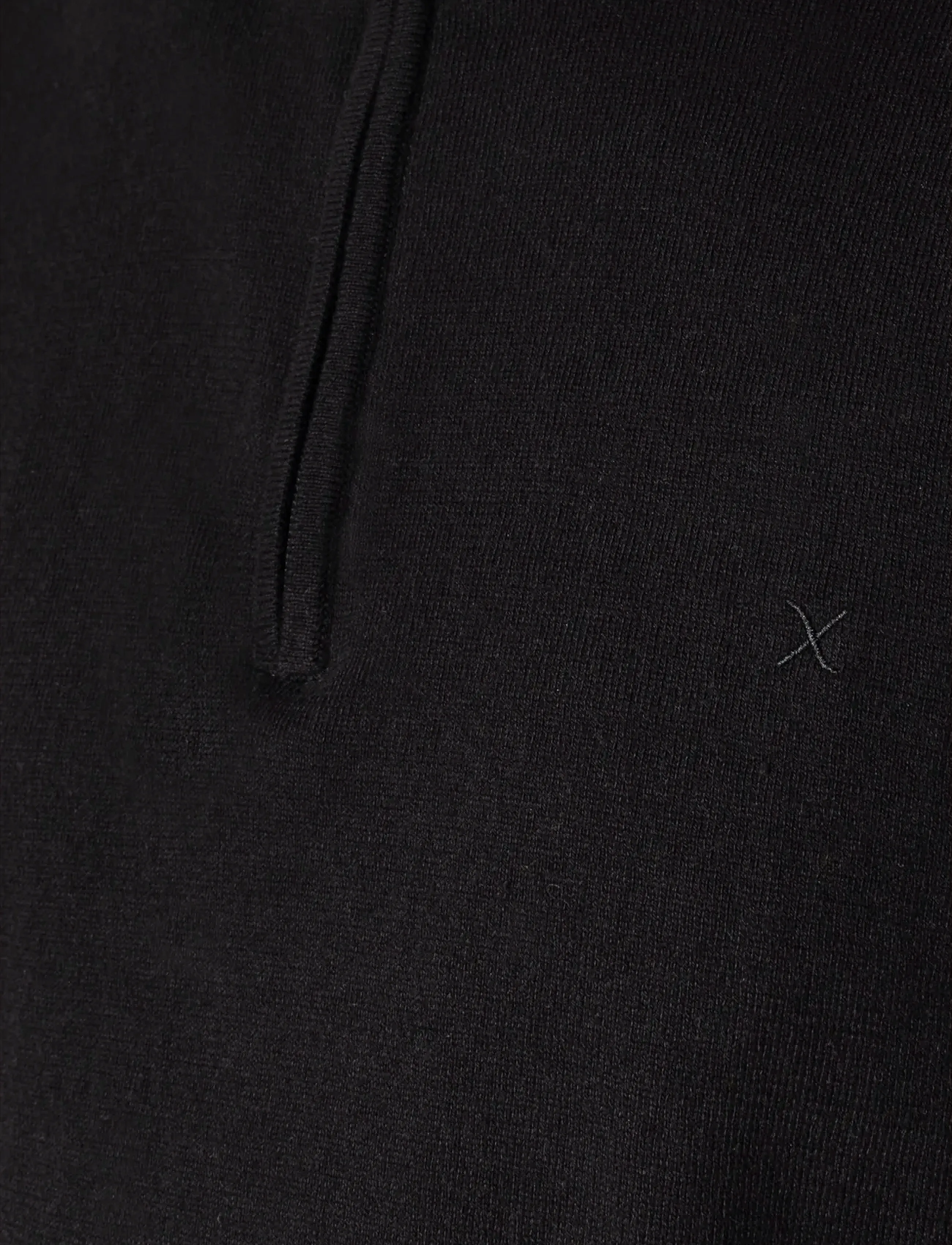 Clean Cut Copenhagen - Claude half-zip knit - halfzip strik - black - 5