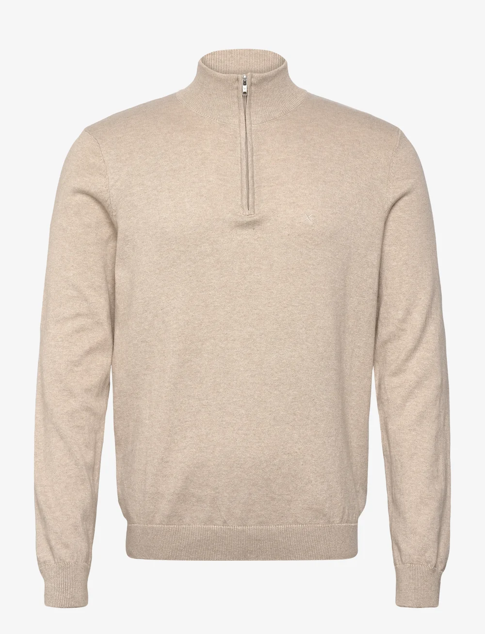Clean Cut Copenhagen - Claude half-zip knit - half zip-tröjor - ecru melange - 1