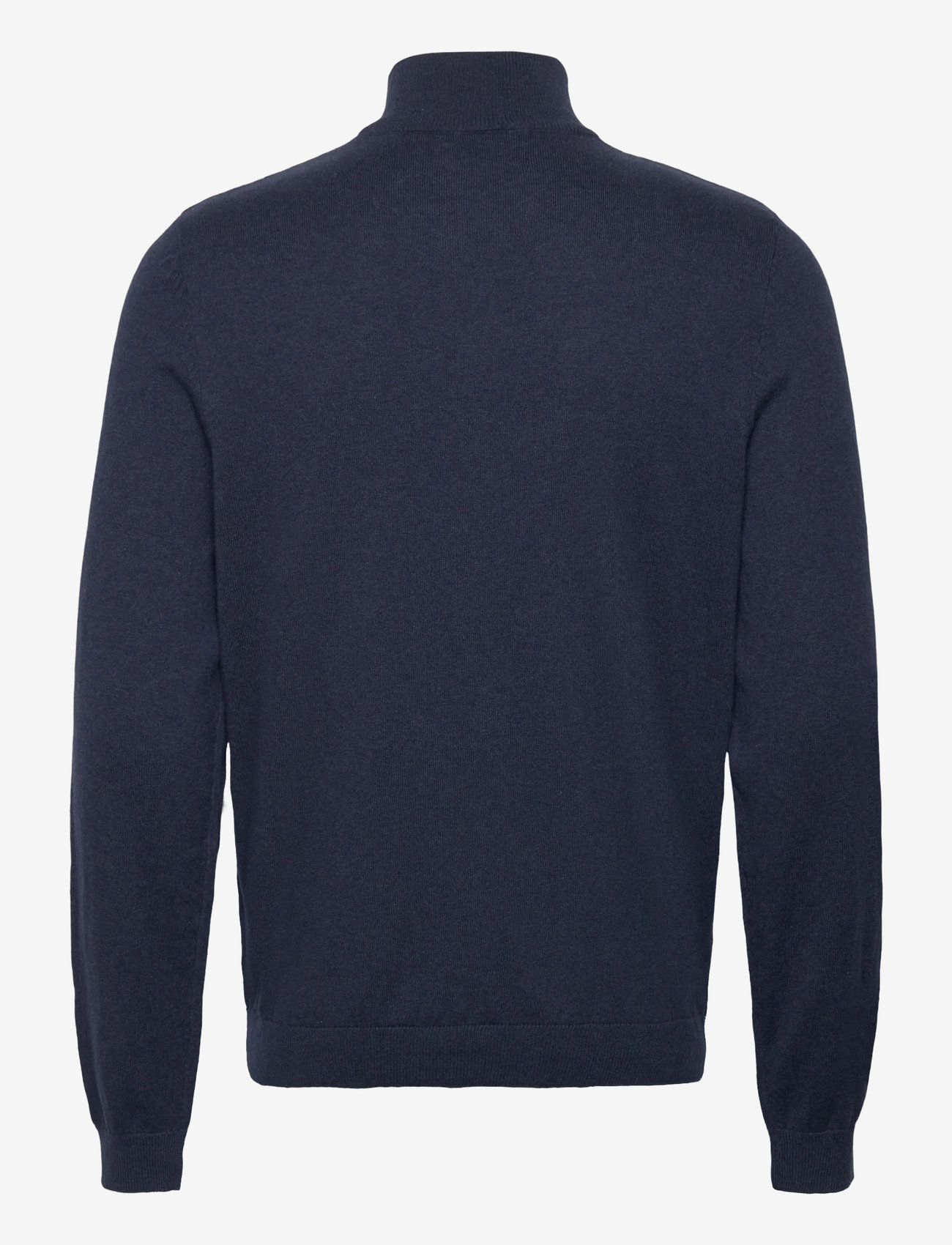 Clean Cut Copenhagen - Claude half-zip knit - neuleet joissa puolipitkä vetoketju - navy melange - 2