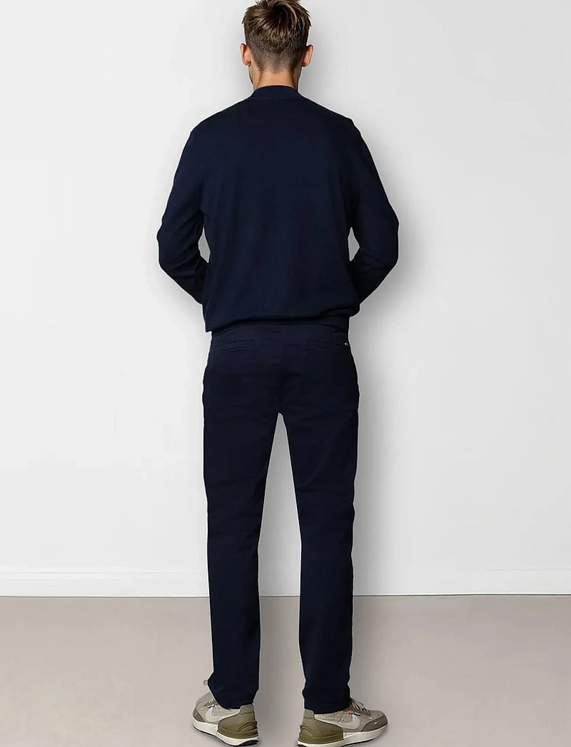 Clean Cut Copenhagen - Claude half-zip knit - neuleet joissa puolipitkä vetoketju - navy melange - 4