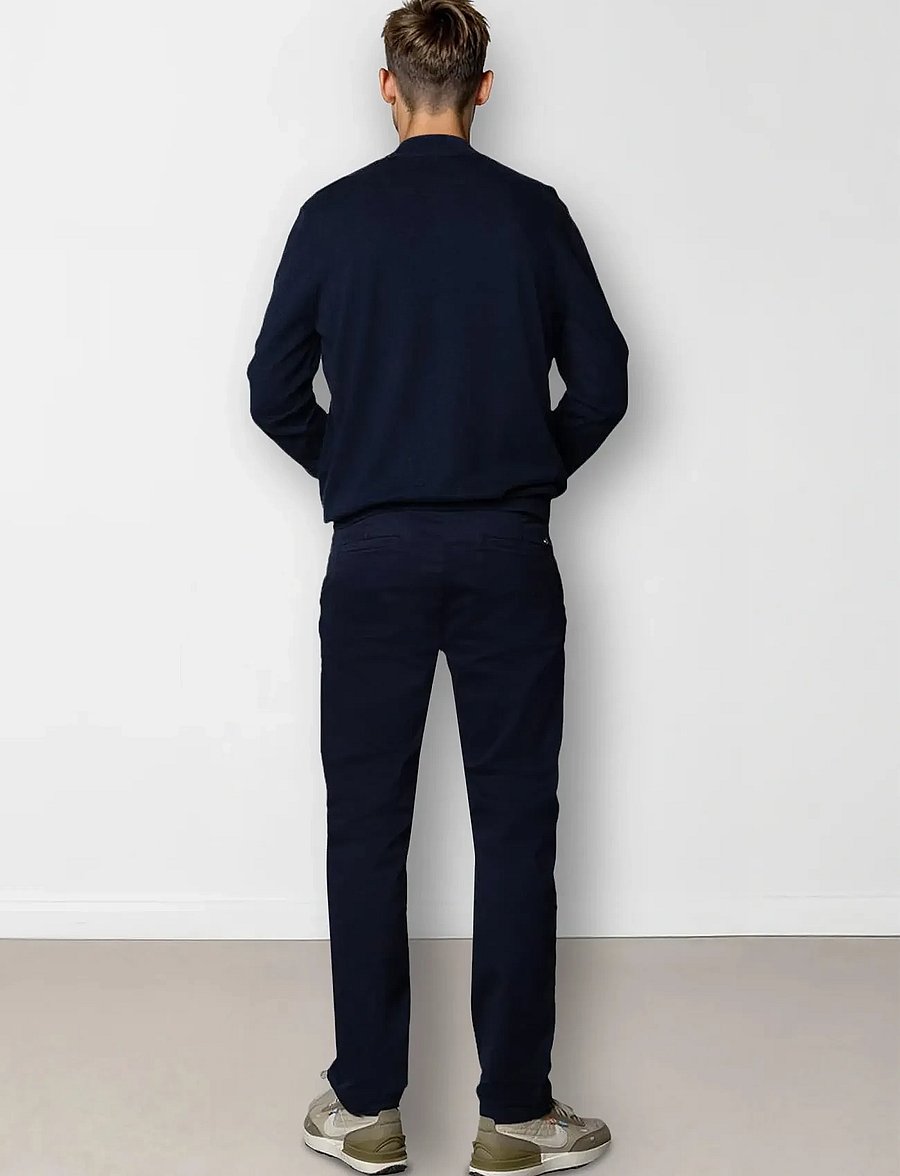 Clean Cut Copenhagen - Claude half-zip knit - pullover mit halbem reißverschluss - navy melange - 4