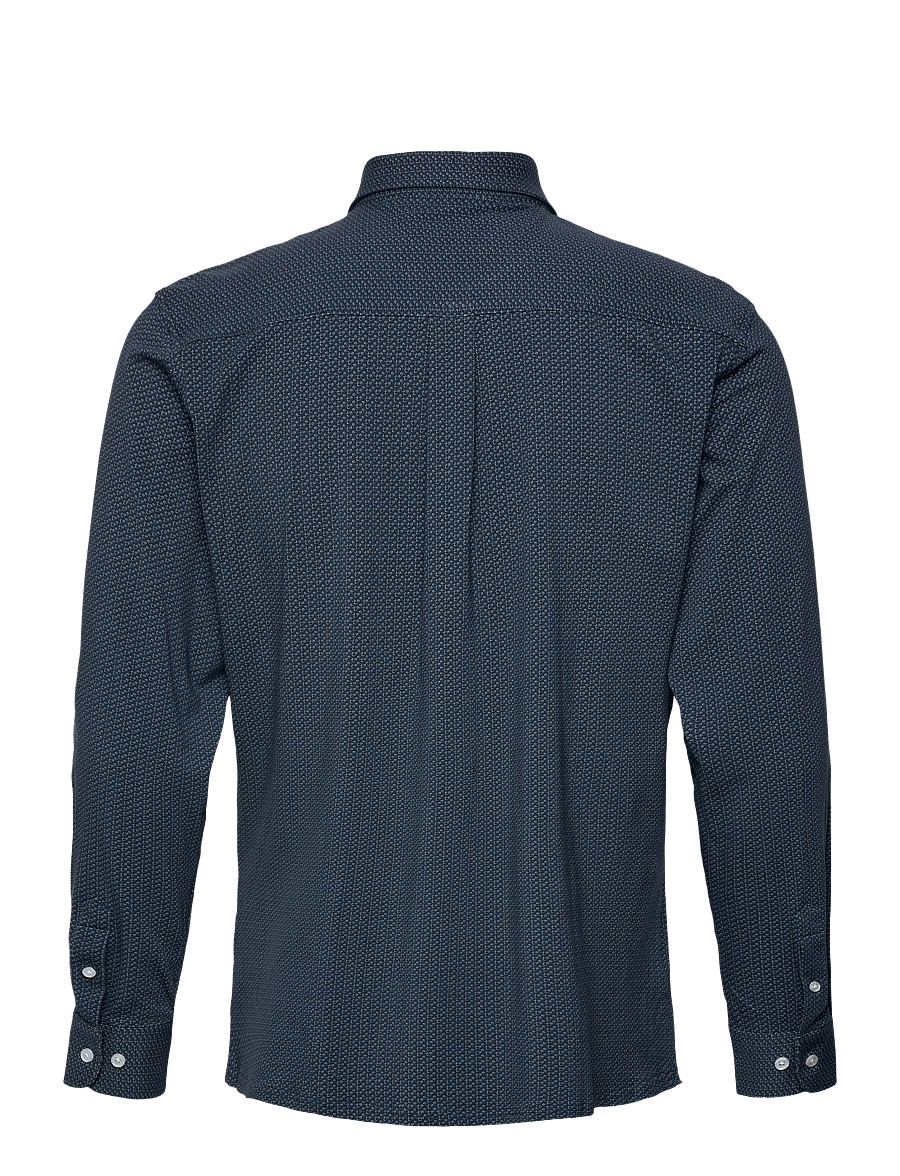Clean Cut Copenhagen - Clean Formal AOP Stretch Shirt L/S - formelle skjorter - navy - 2