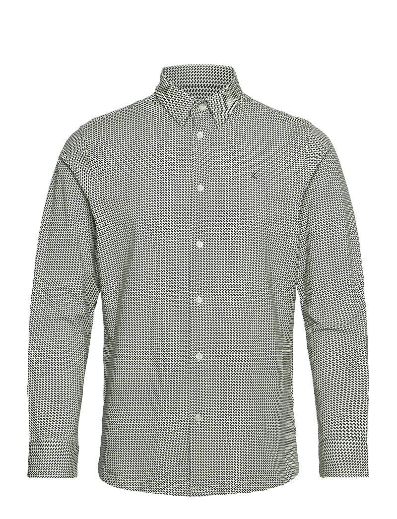 Clean Cut Copenhagen - Clean Formal AOP Stretch Shirt L/S - formelle skjorter - white - 1