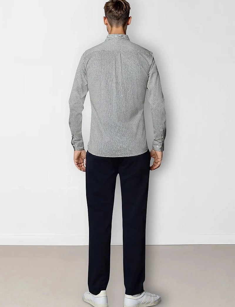 Clean Cut Copenhagen - Clean Formal AOP Stretch Shirt L/S - formelle skjorter - white - 4