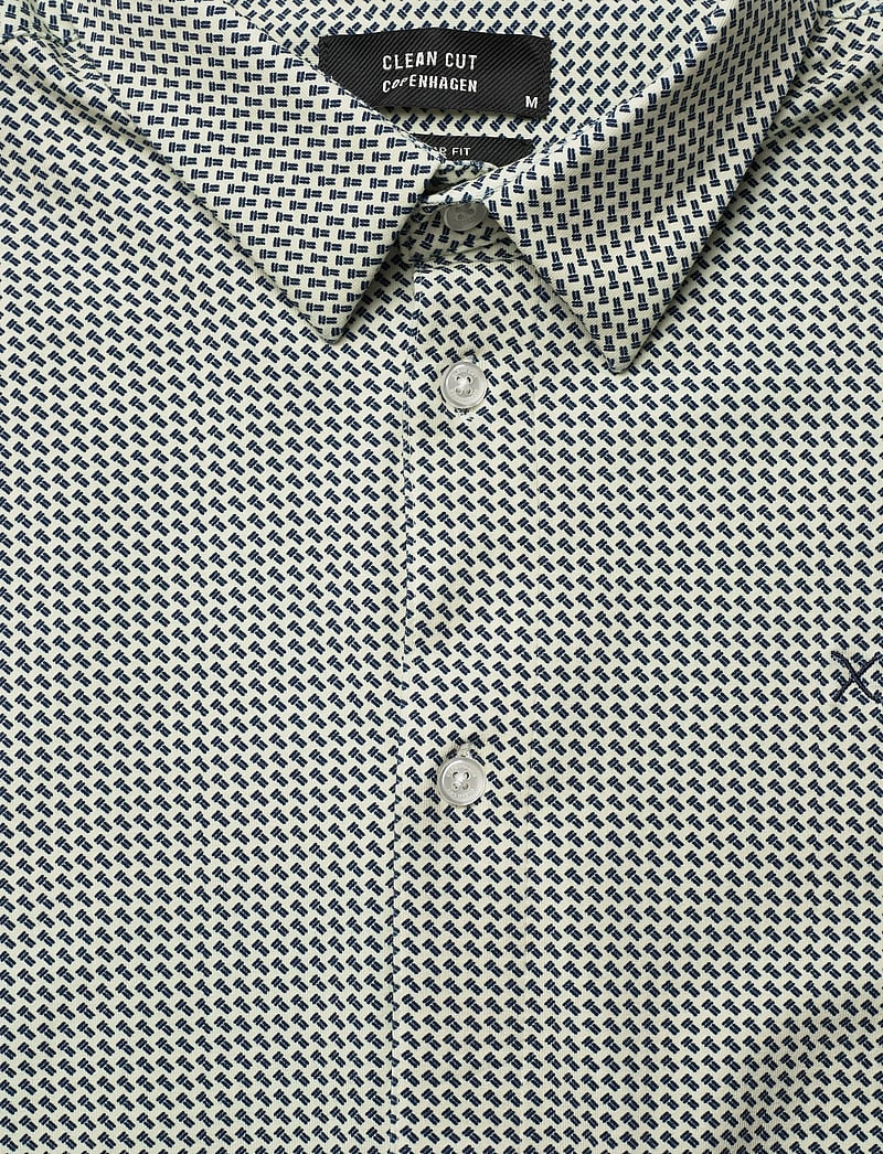 Clean Cut Copenhagen - Clean Formal AOP Stretch Shirt L/S - formelle skjorter - white - 5