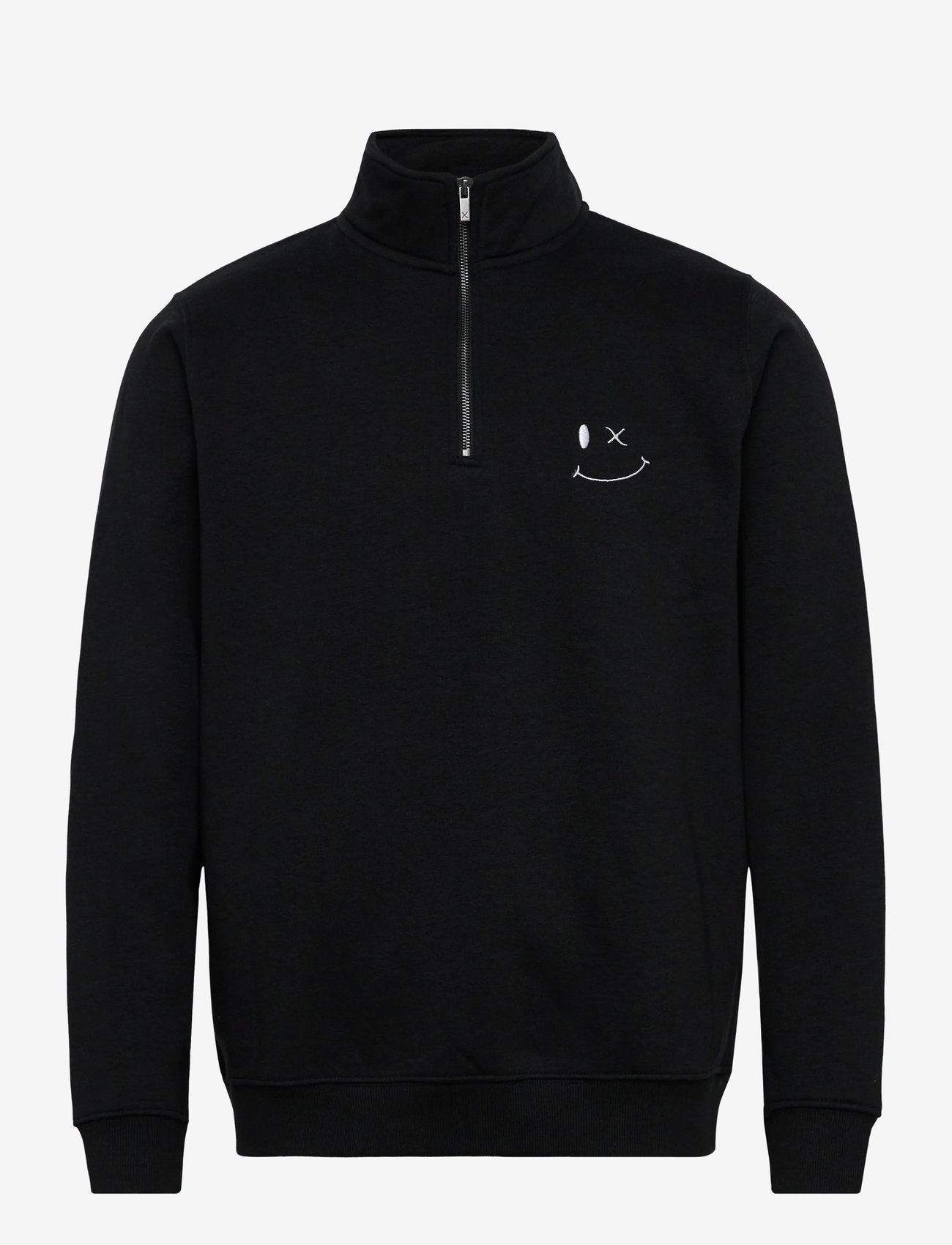 Clean Cut Copenhagen - Patrick half-zip sweatshirt - kollektioner - black - 1