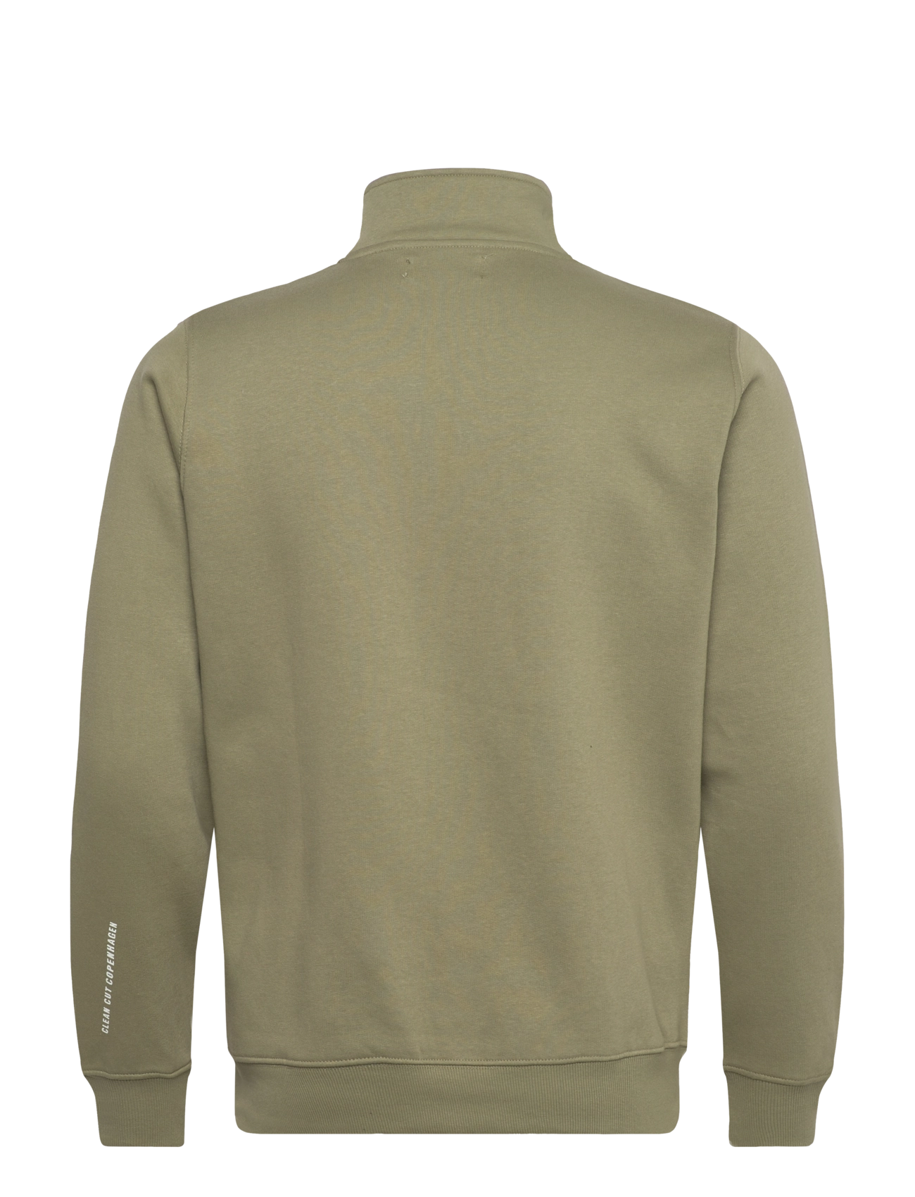 Clean Cut Copenhagen - Patrick half-zip sweatshirt - sweatshirts - dusty green - 2