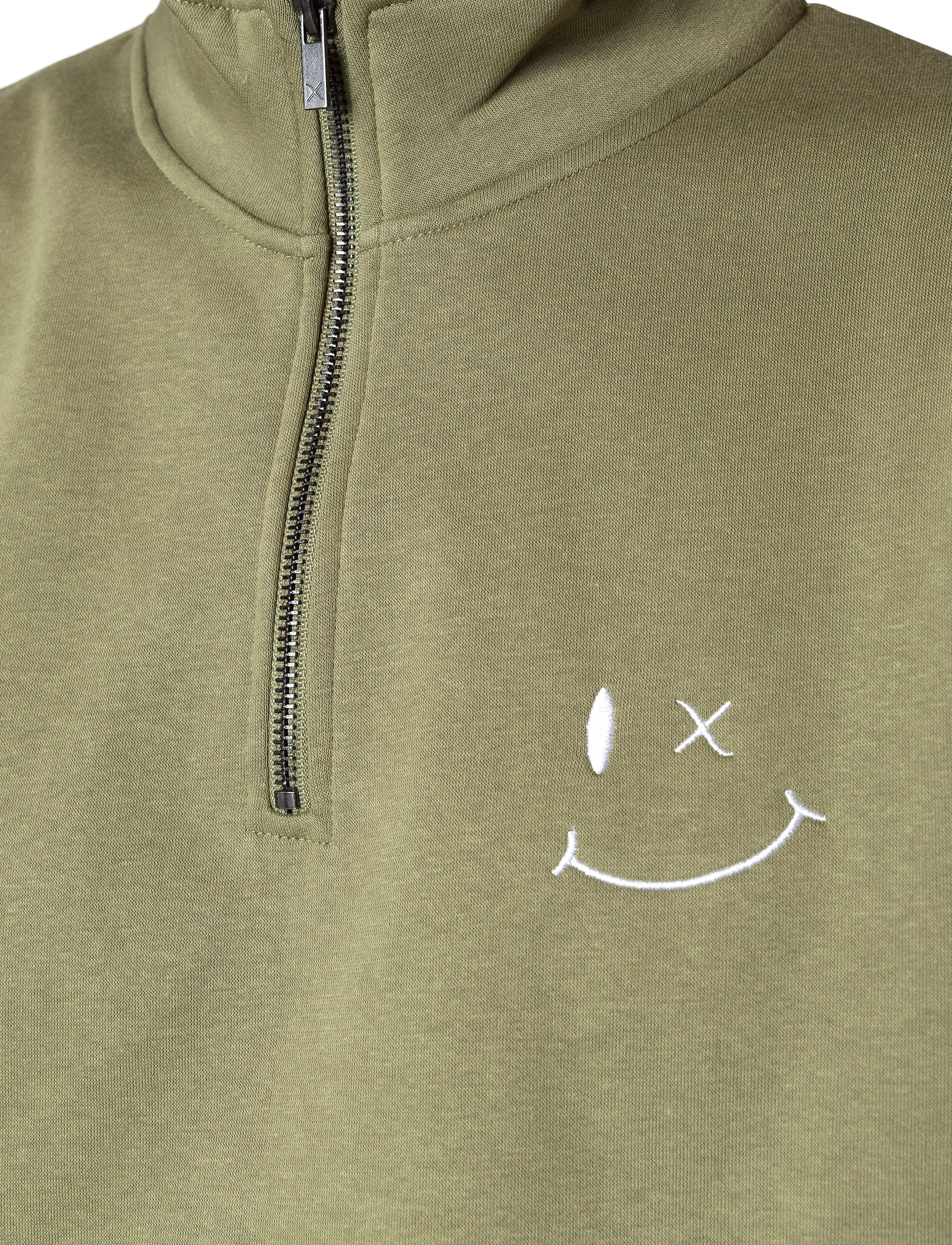 Clean Cut Copenhagen - Patrick half-zip sweatshirt - sweatshirts - dusty green - 3