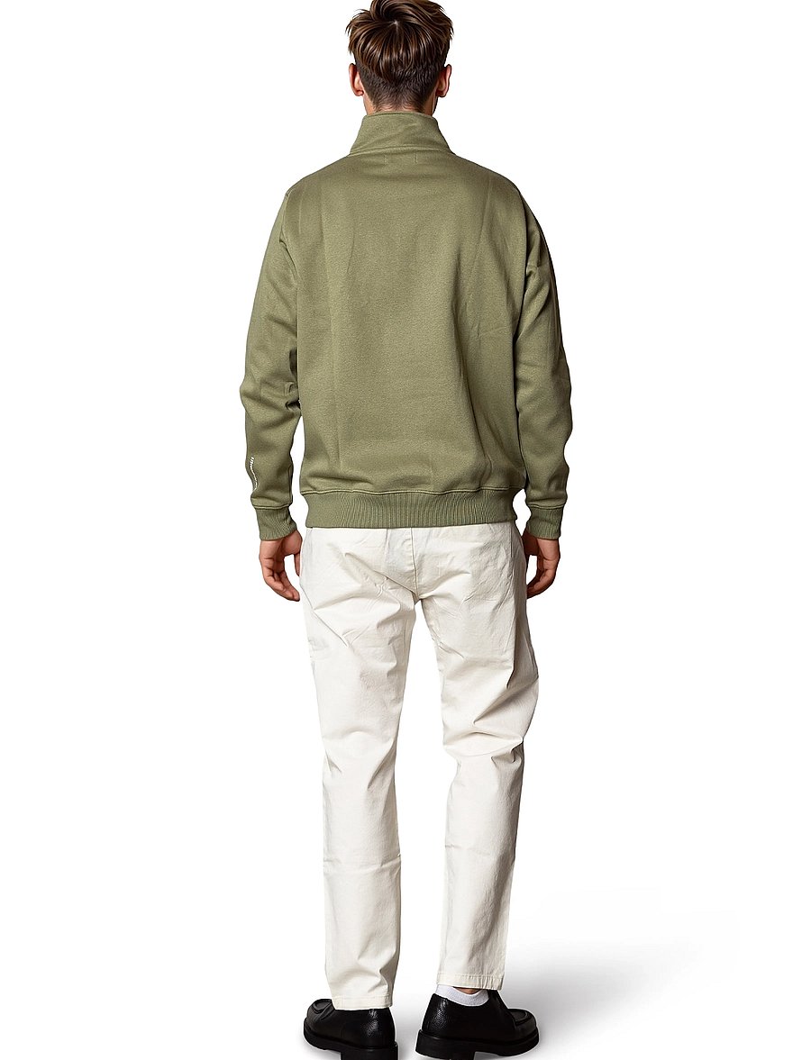Clean Cut Copenhagen - Patrick half-zip sweatshirt - dressipluusid - dusty green - 5