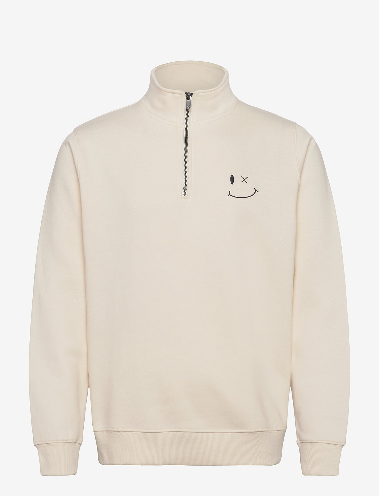 Clean Cut Copenhagen - Patrick half-zip sweatshirt - kollektioner - ecru - 1