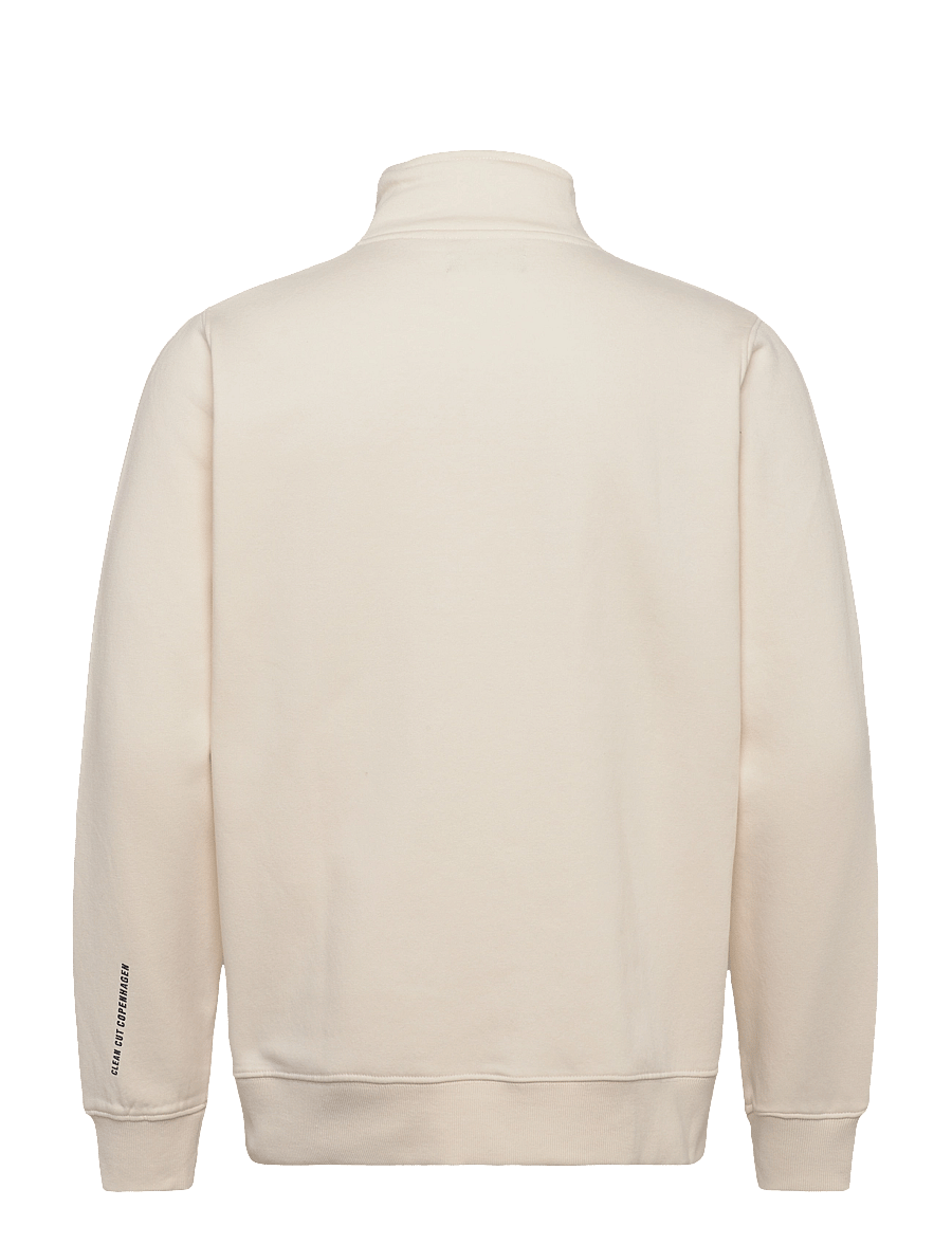 Clean Cut Copenhagen - Patrick half-zip sweatshirt - kollektioner - ecru - 2