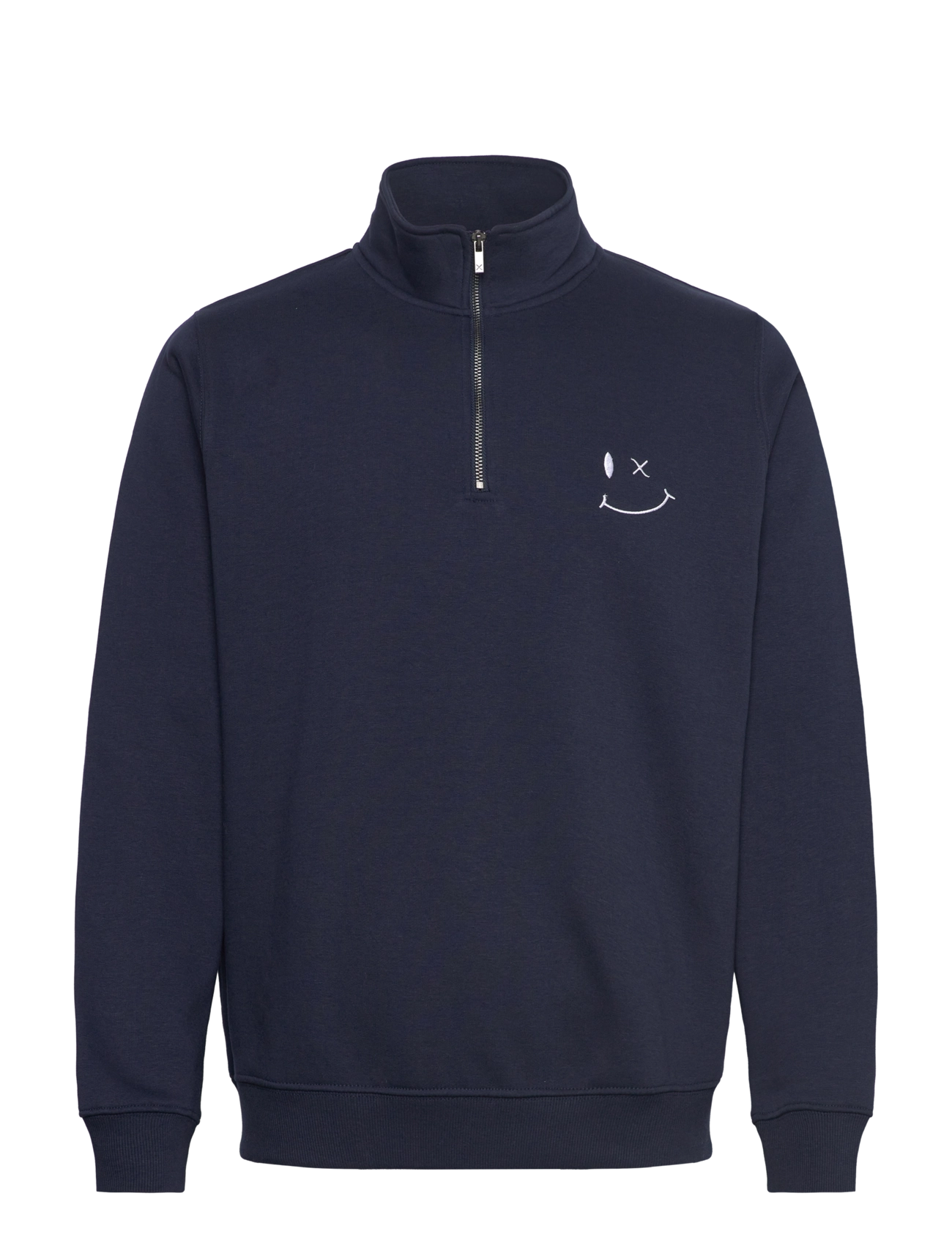 Clean Cut Copenhagen Patrick half-zip sweatshirt - Clean Cut Copenhagen - NAVY / navy