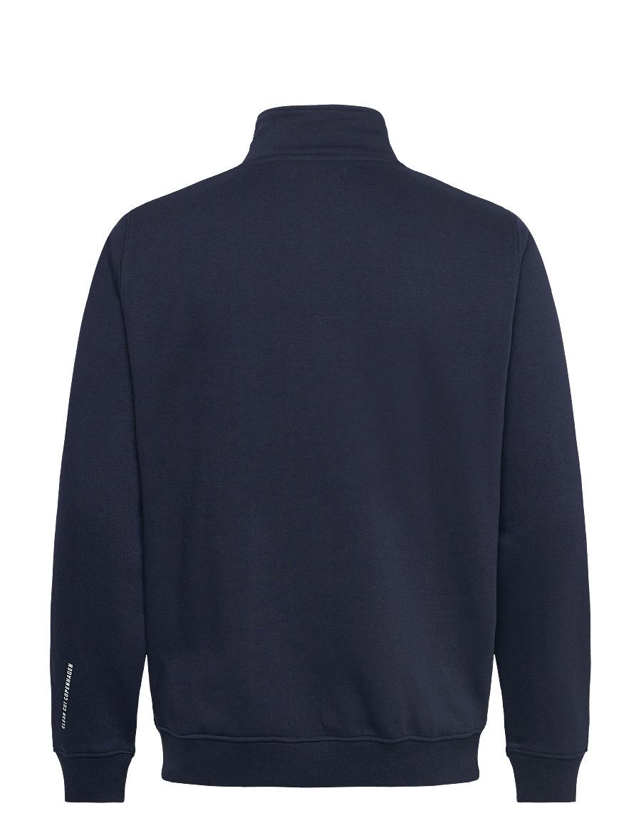 Clean Cut Copenhagen - Patrick half-zip sweatshirt - kolleksjoner - navy - 2
