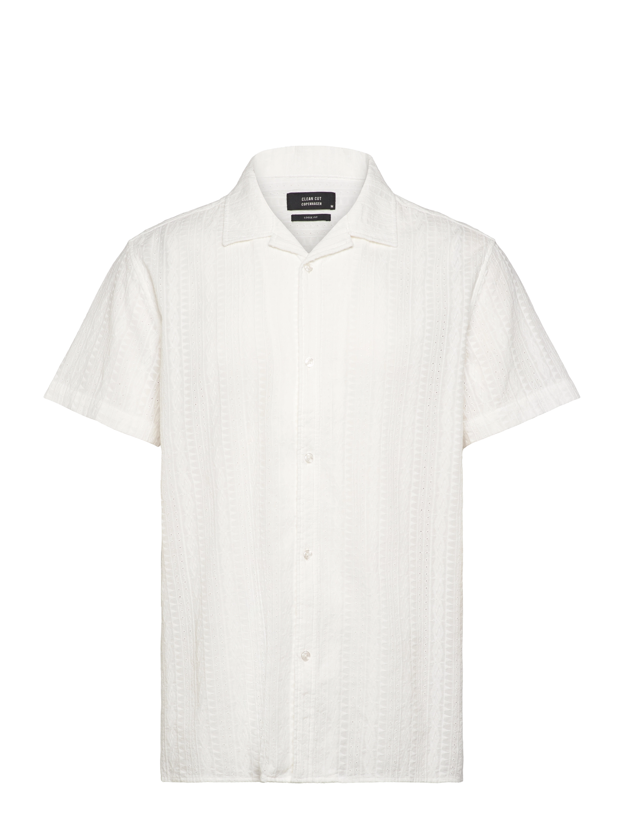 CLEAN CUT COPENHAGEN Bowling Bob Shirt Ss Weiß - S - Herren