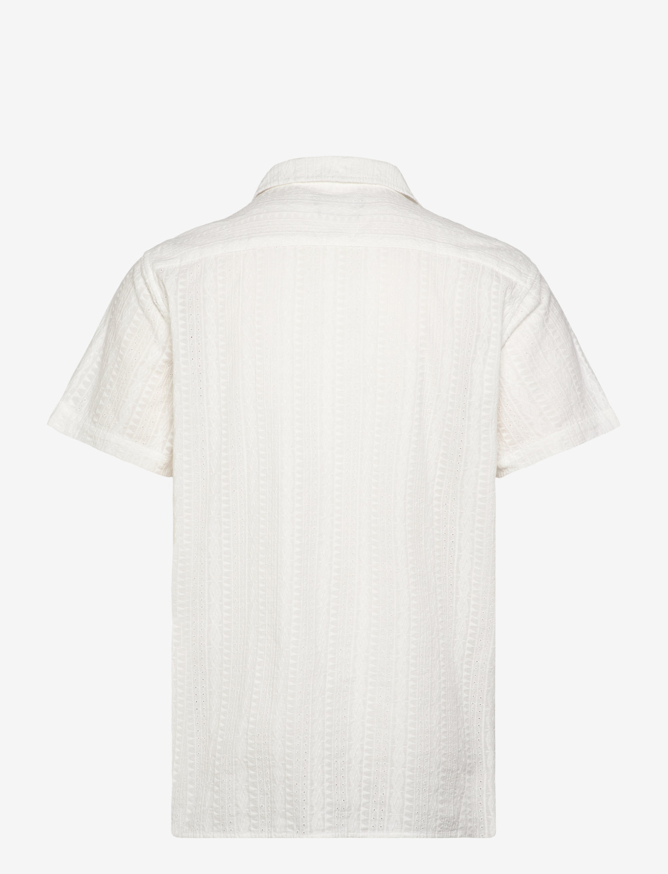 Clean Cut Copenhagen - Bowling Bob shirt SS - short-sleeved shirts - white - 2