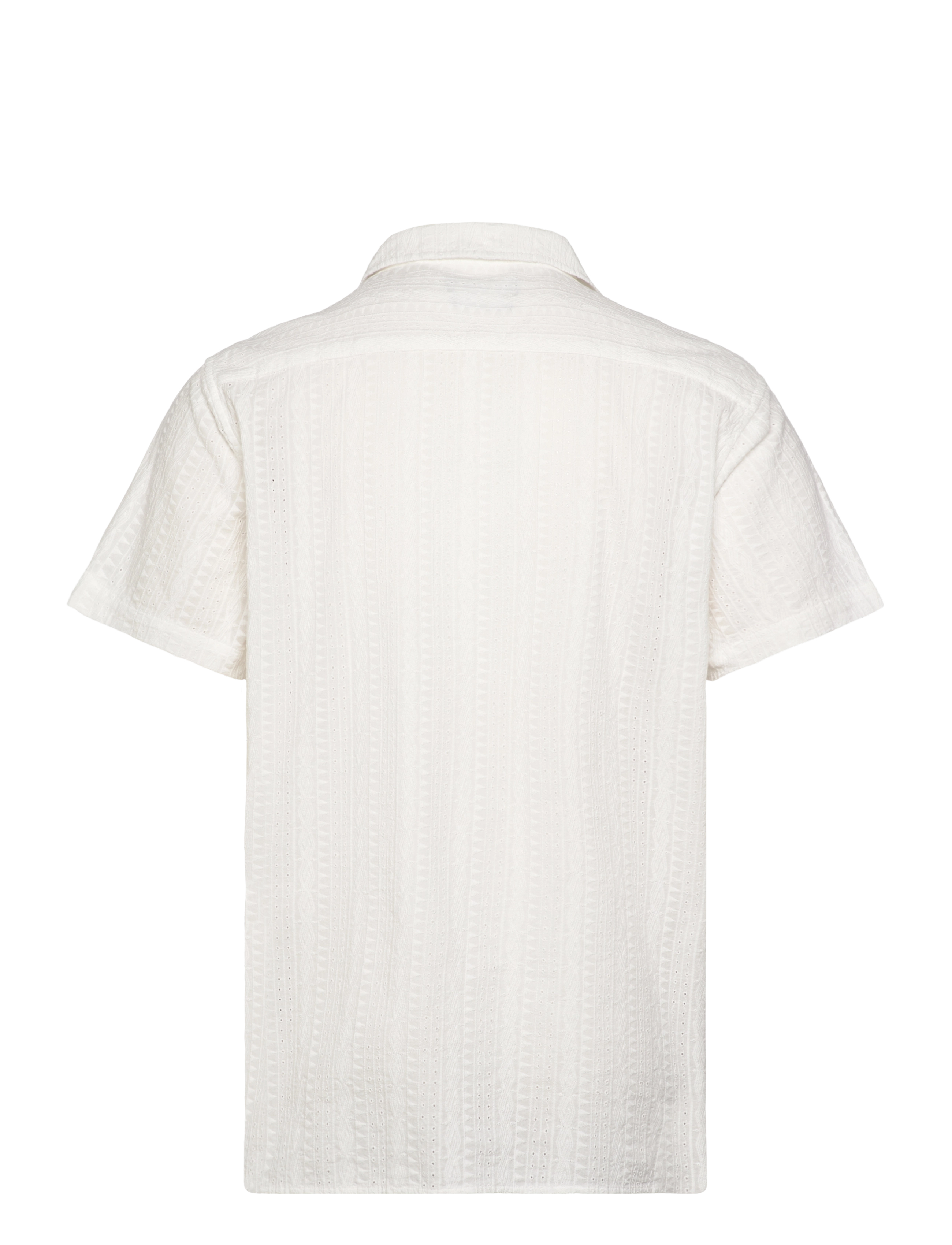 Clean Cut Copenhagen - Bowling Bob shirt SS - kurzarmhemden - white - 2