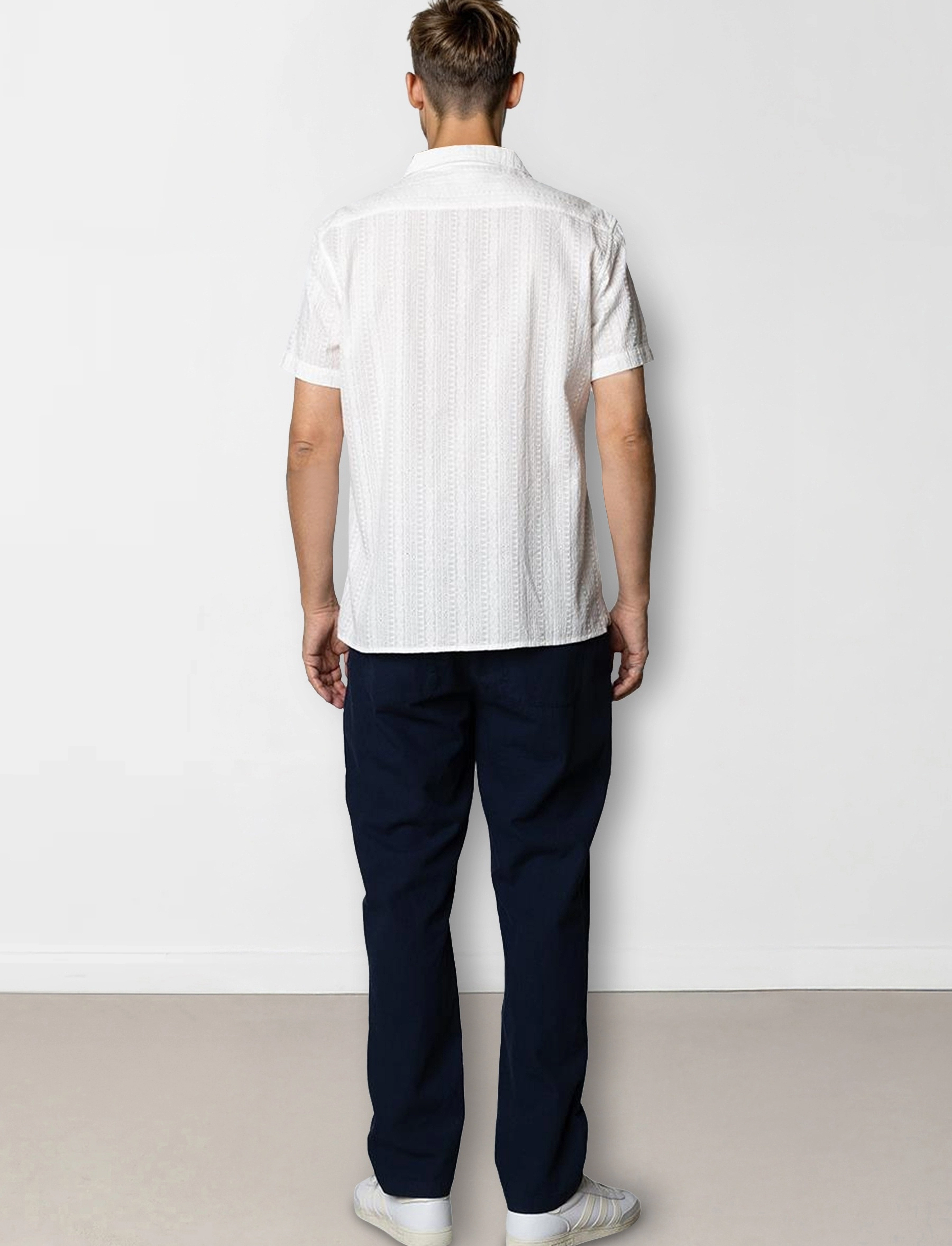 Clean Cut Copenhagen - Bowling Bob shirt SS - kurzarmhemden - white - 4